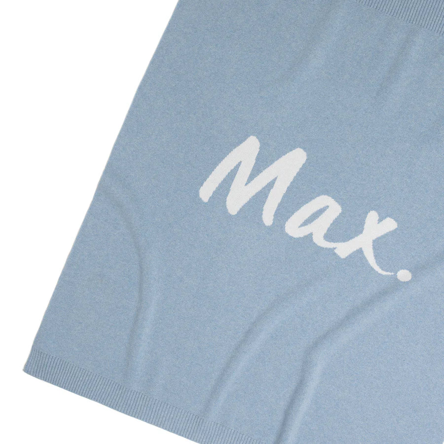 Name Blanket - Kentucky Blue; Letter: Ivory