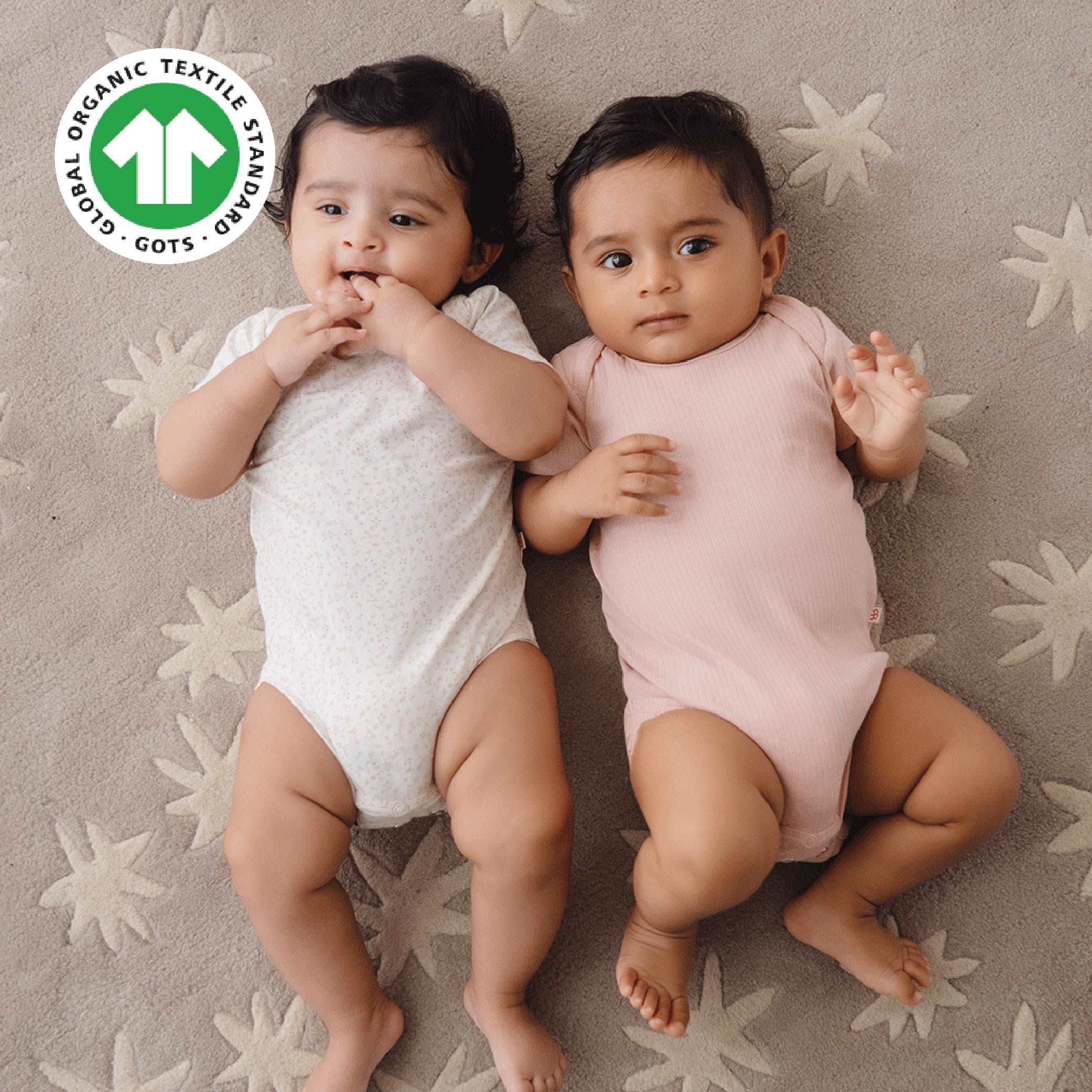 Greendigo 100% Organic Cotton Multicolour Solid Bodysuits For New Born Baby Boys And Baby Girls - Pack Of 2