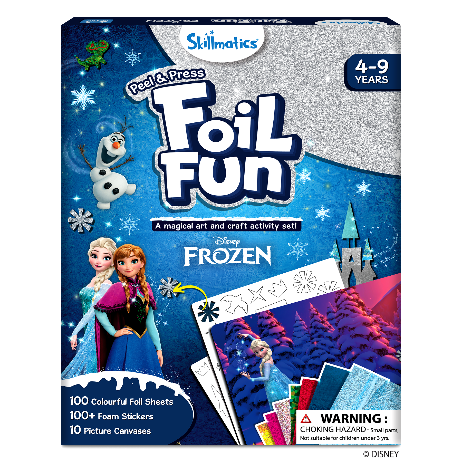 Skillmatics Art & Craft Activity - Foil Fun Disney Frozen, No Mess Art for Kids, Craft Kits, DIY Creative Activity, Gifts for Girls & Boys Ages 4, 5, 6, 7, 8, 9