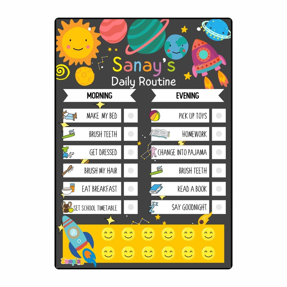 Daily Reward Chart Personalised  –  Mission Space