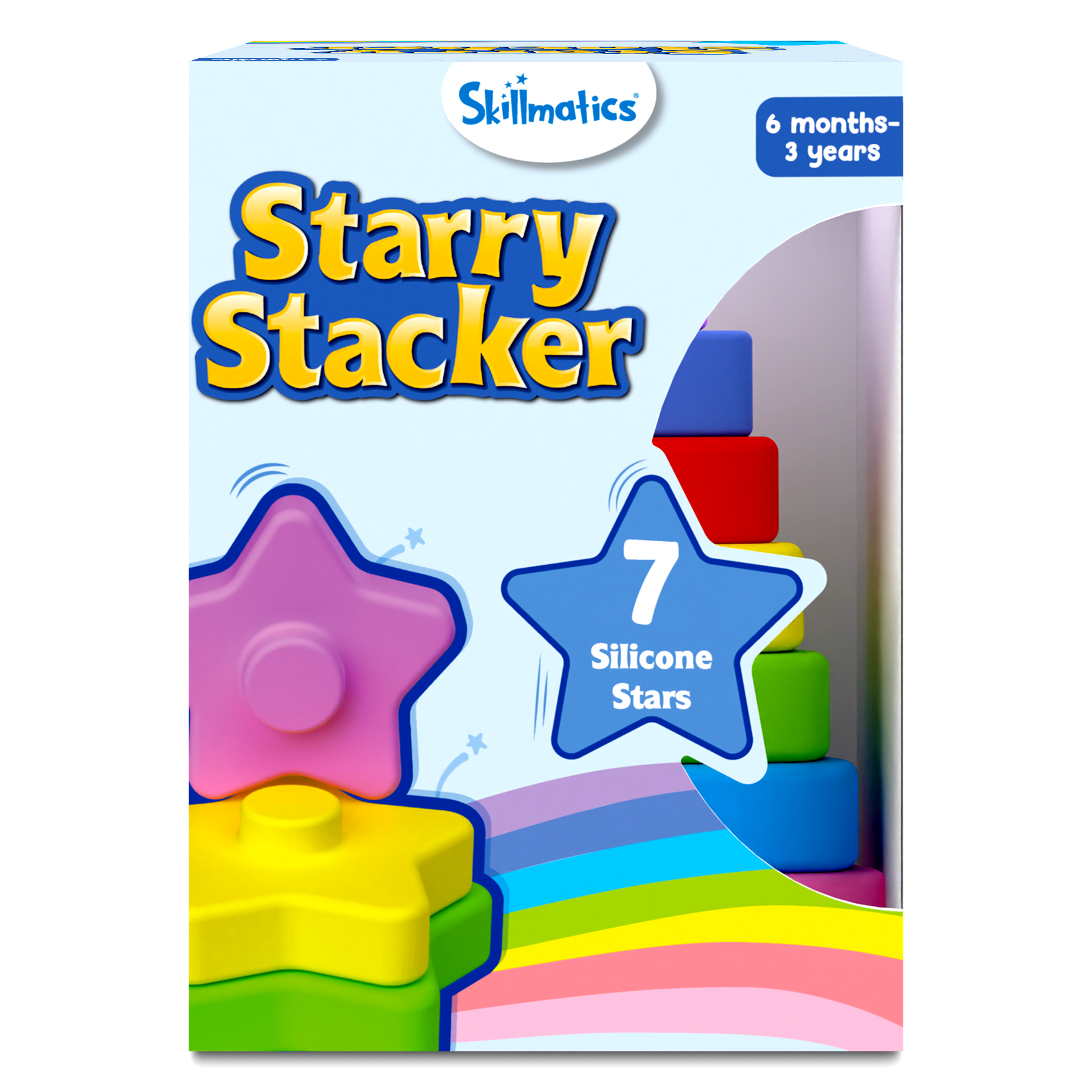 Skillmatics Silicone Stacking Toys - Starry Stacker, Montessori Toys & Games, Activity & Learning Toy for Infants, Toddlers, Kids, Gifts for Ages 6 Months to 3 Years