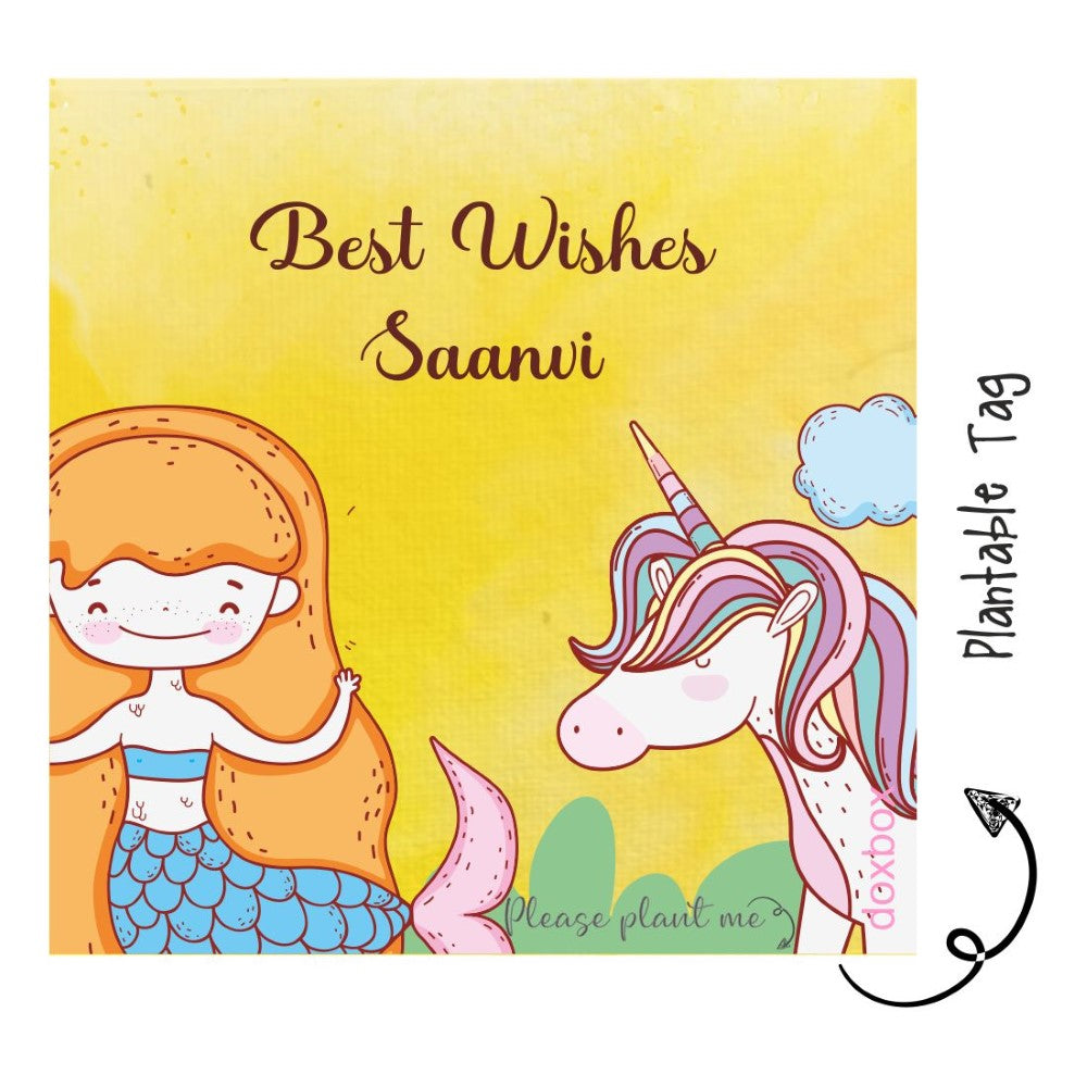 Plantable Gift Tag - Mermaid & Unicorn