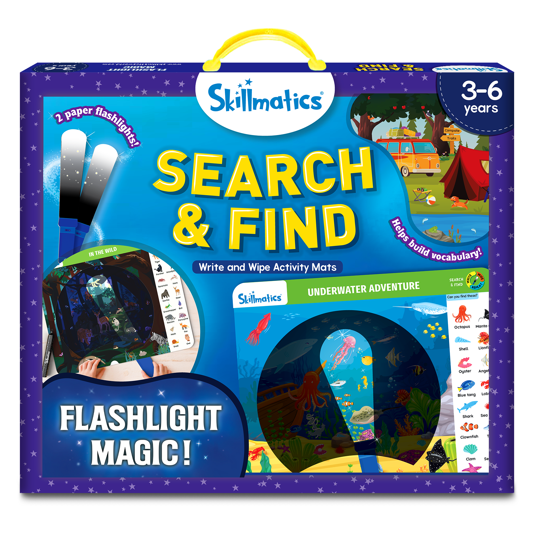 Skillmatics Preschool Learning Activity - Search and Find Flashlight Magic, Educational Game for Kids, Toddlers Who Love Toys, Art & Craft Activities, Gifts for Girls and Boys Ages 3, 4, 5, 6