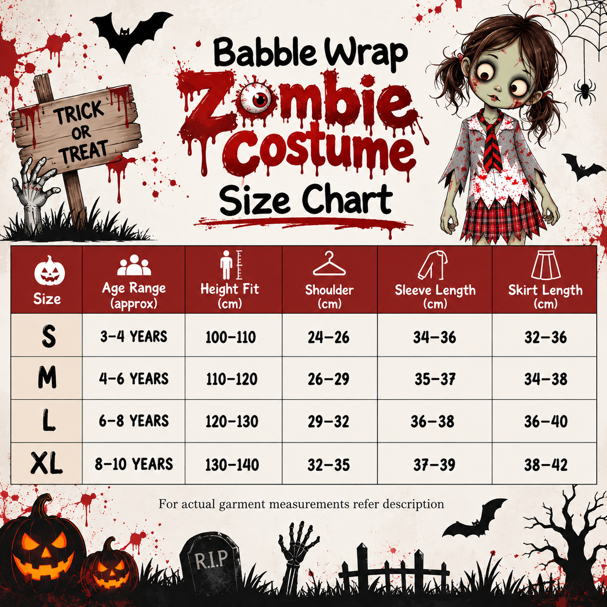 Spooky Schoolgirl Halloween Costume - image 5