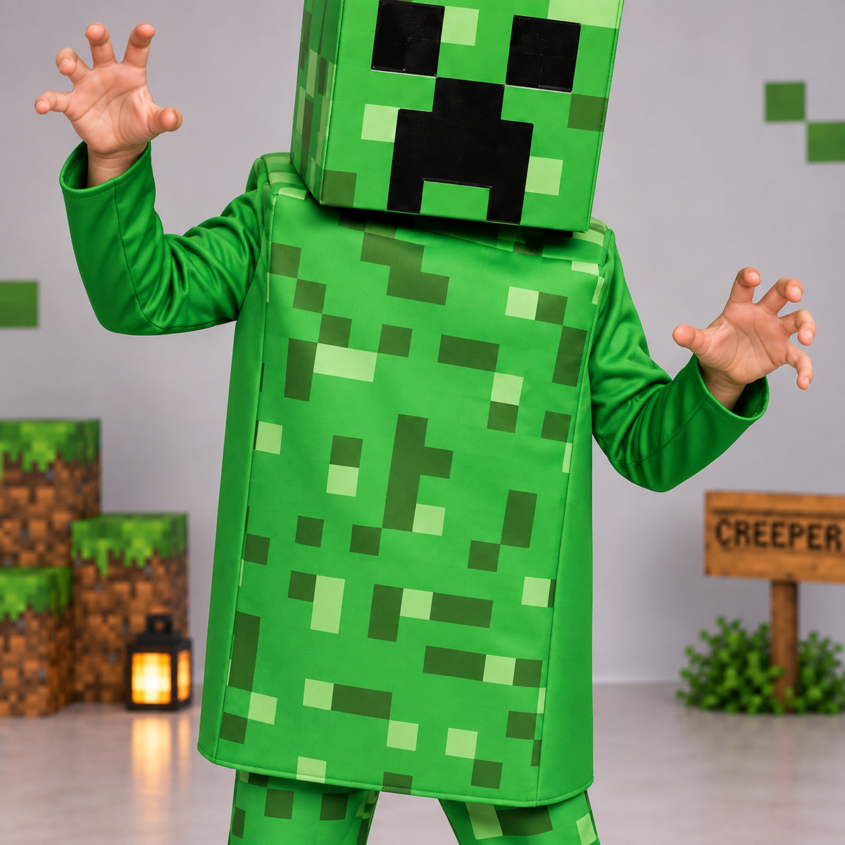 Pixel Creeper Halloween Costume - image 9