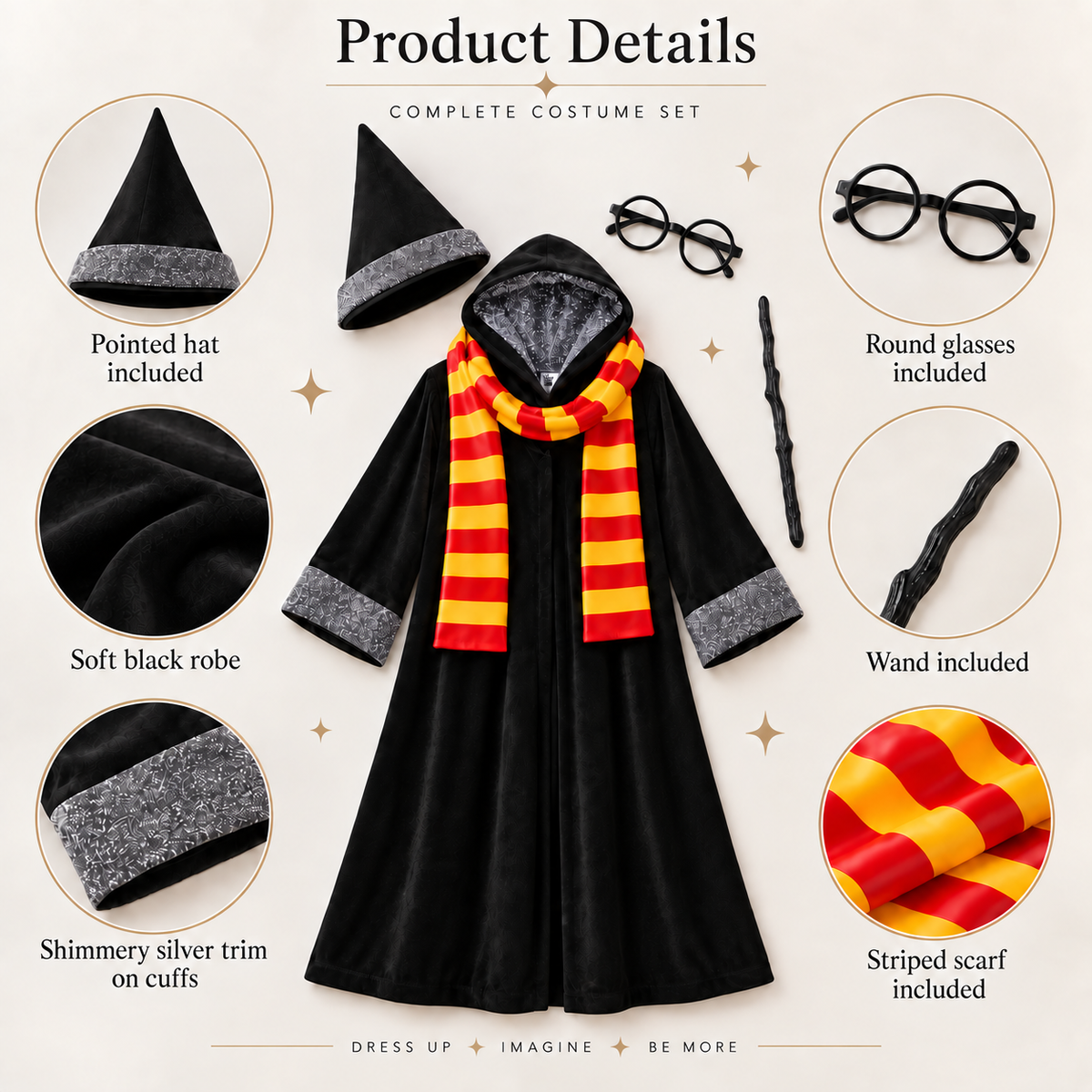 Midnight Magic Wizard Costume - image 5