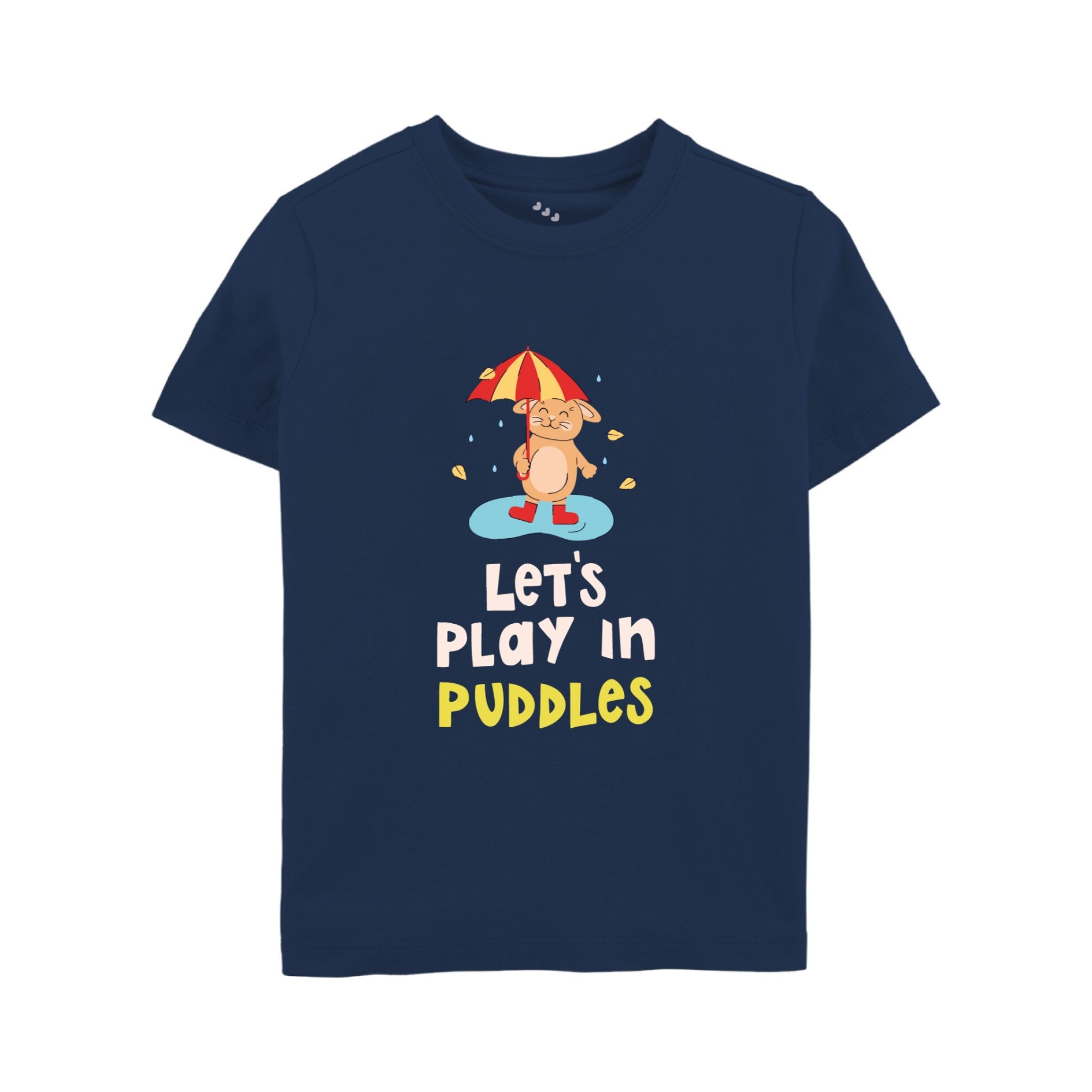 Let's Play In Puddles - Navy Blue