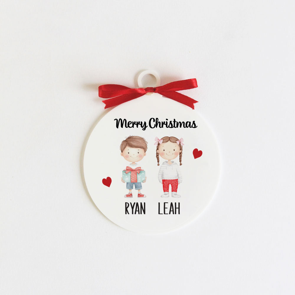 Christmas Family Ornament - 2 People/Pets