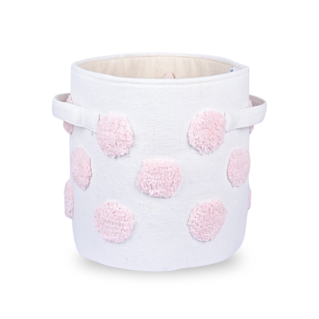 Pom Pom Round Toy Storage Basket (Medium - Extra Large)