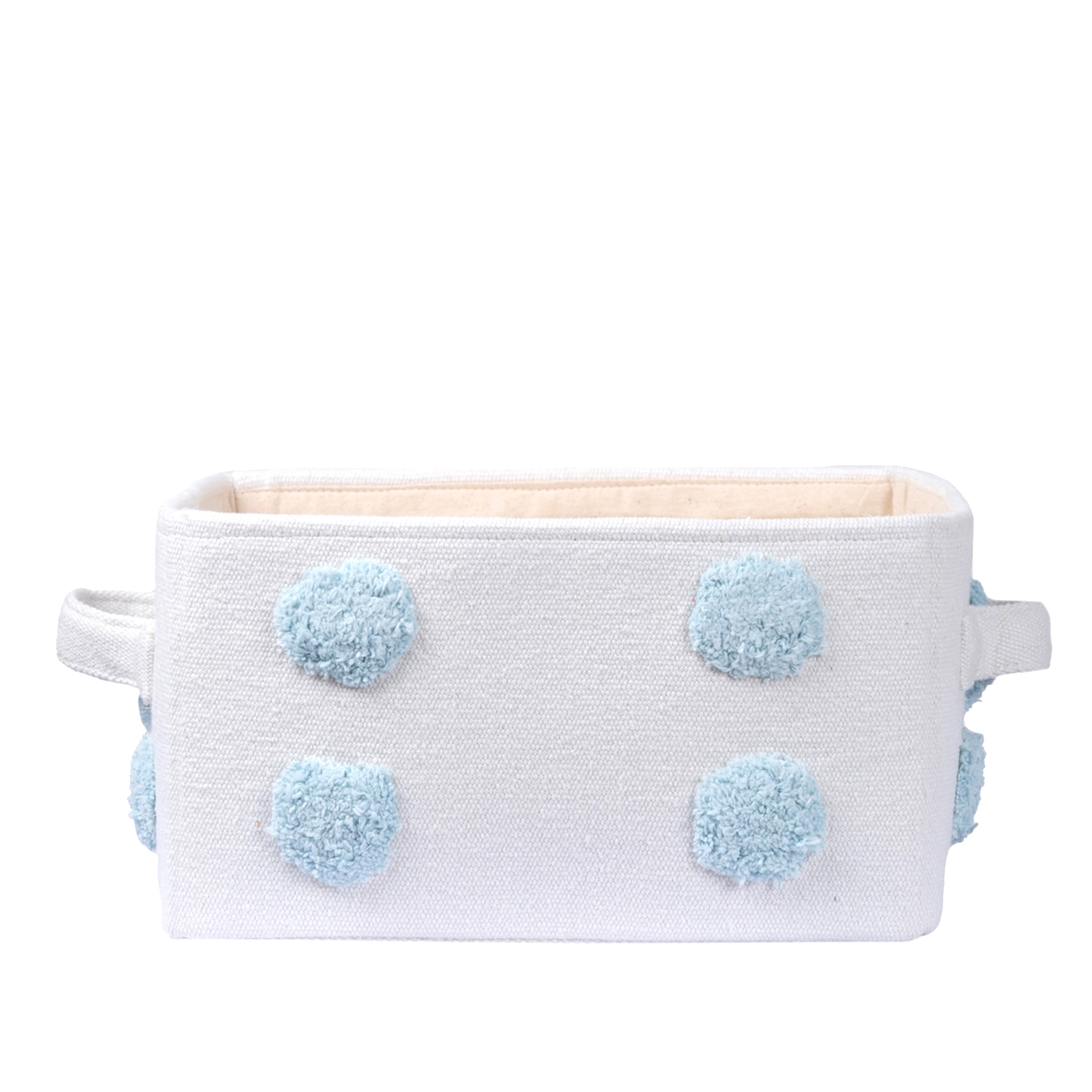PomPom Small Rectangular Toy Storage Basket
