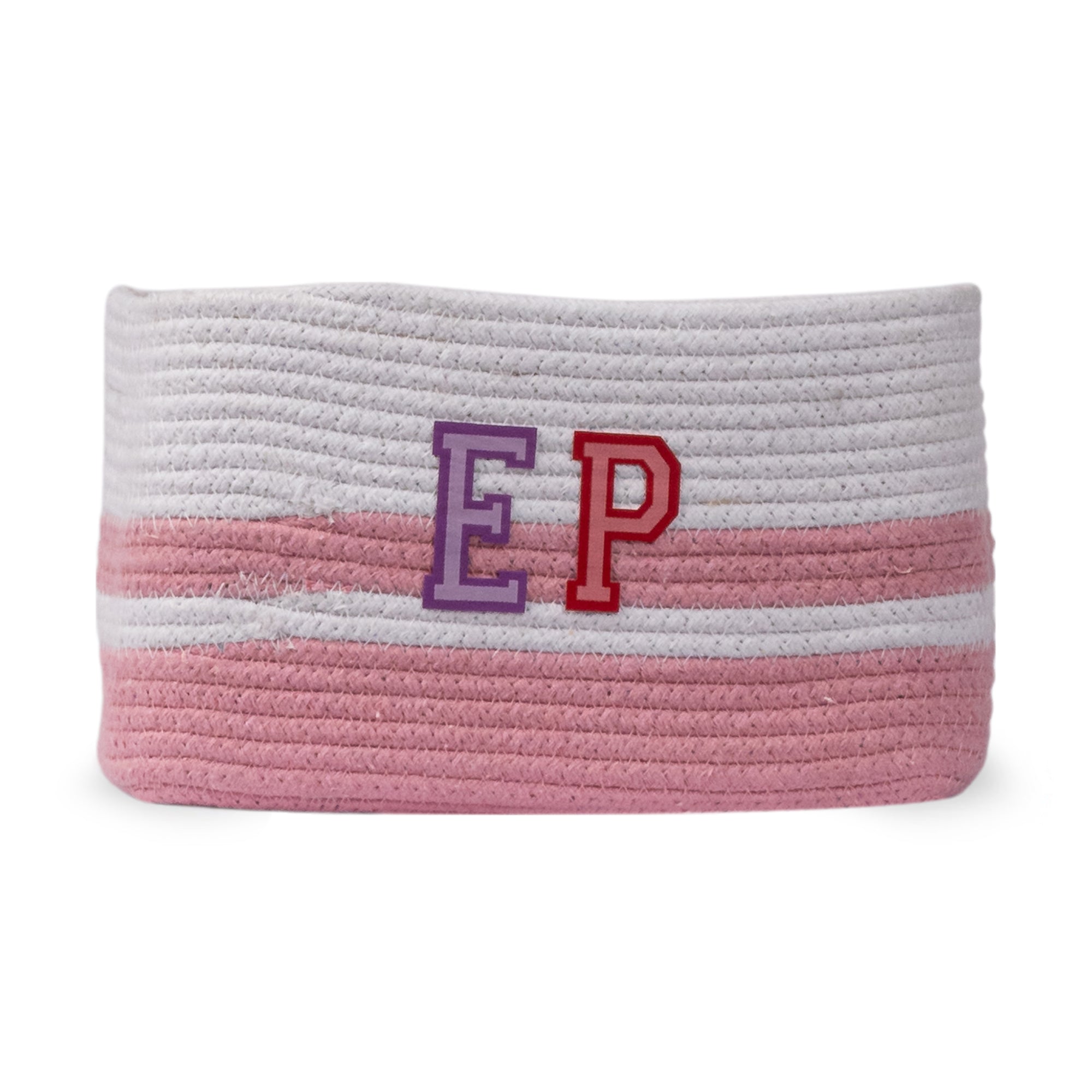 Cotton Rope Animal Kingdom Rectangular Pink Toy Storage Basket