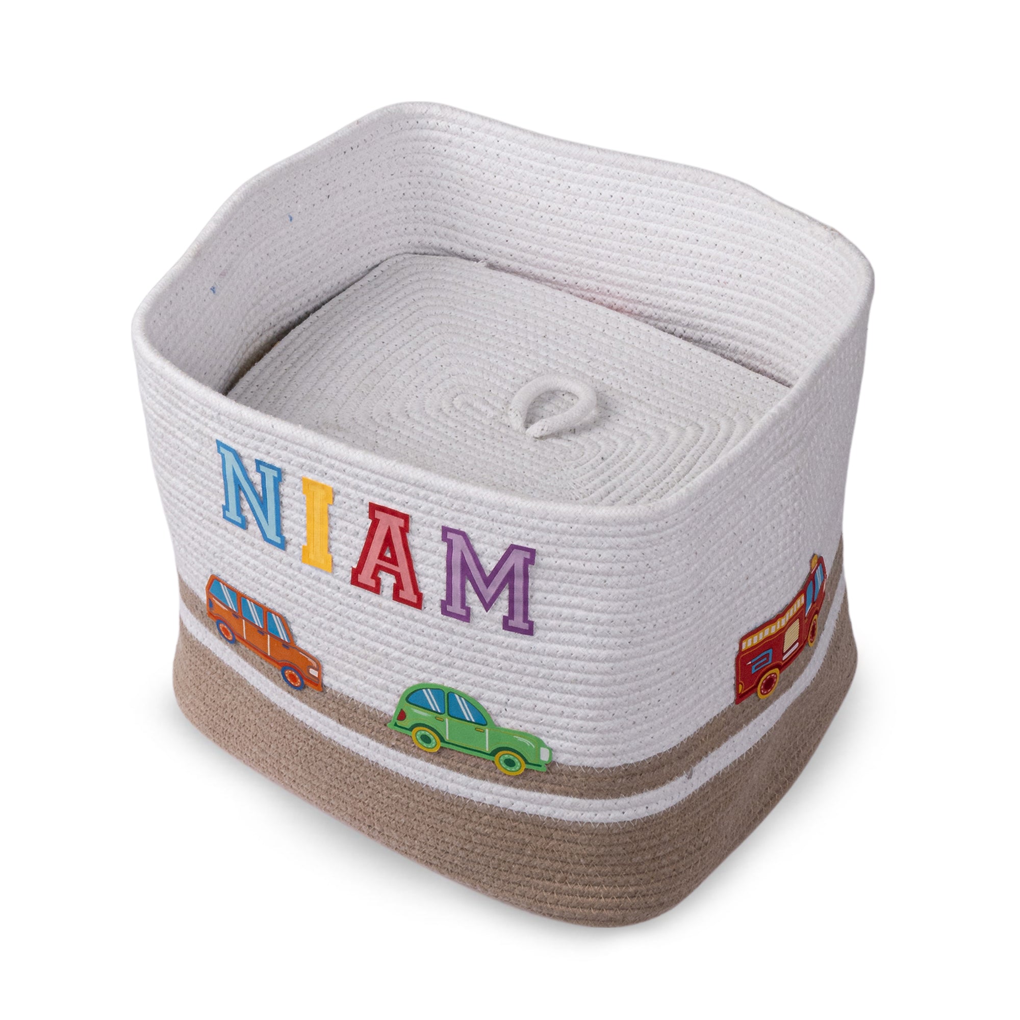Cotton Rope Transport Trail Rectangular Toy Storage Basket