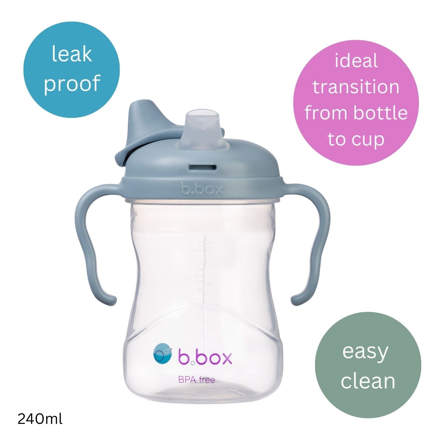 b.box Soft Spout Cup 240ml Ocean Blue