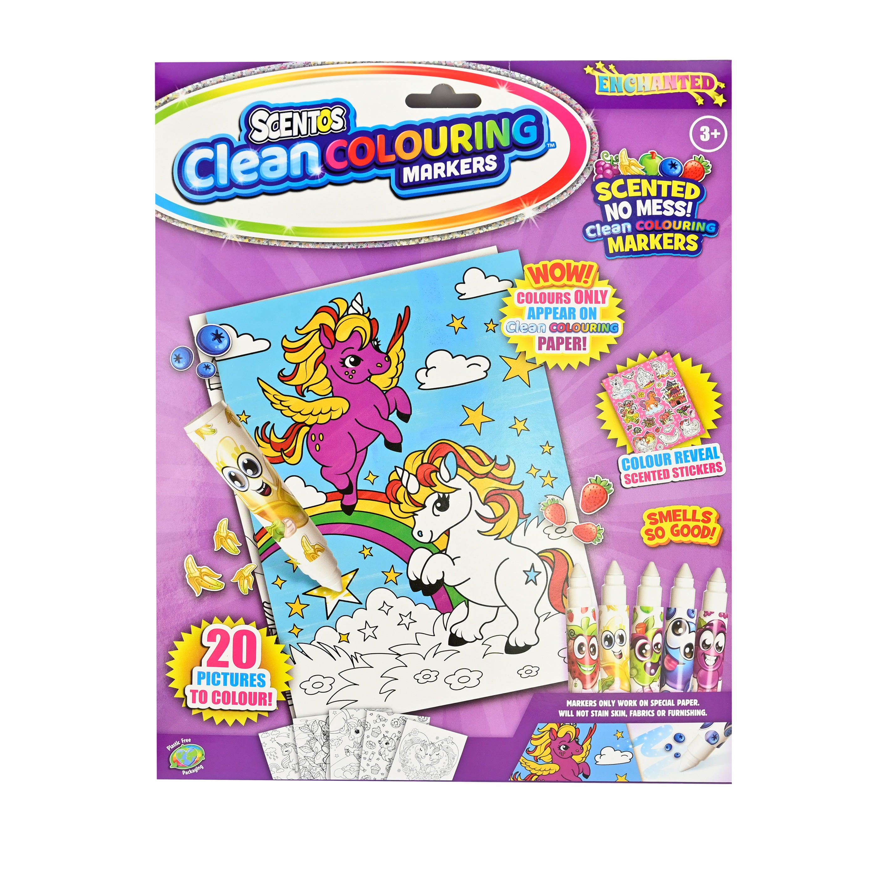 Scentos Clean Colouring Markers - Enchanted