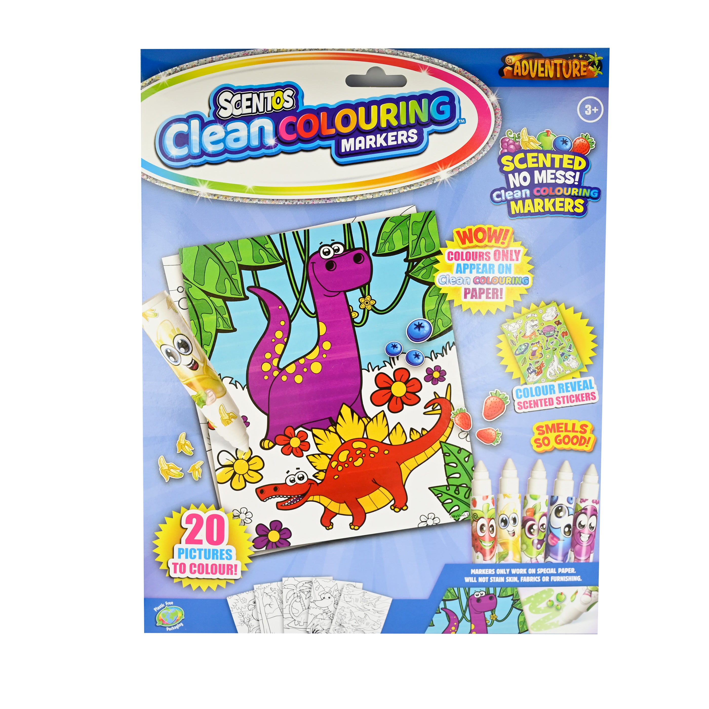 Scentos Clean Colouring Markers - Adventure
