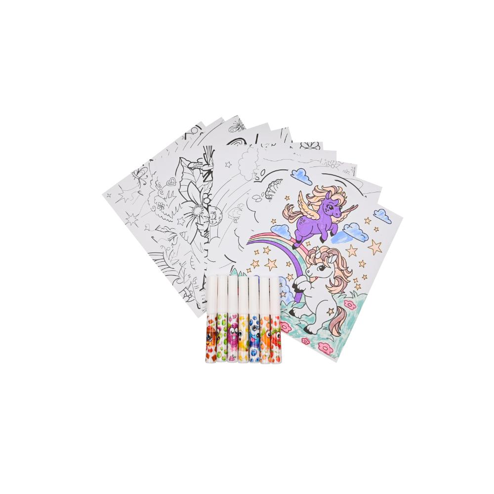 Scentos Clean Colouring Pizza Box - Enchanted