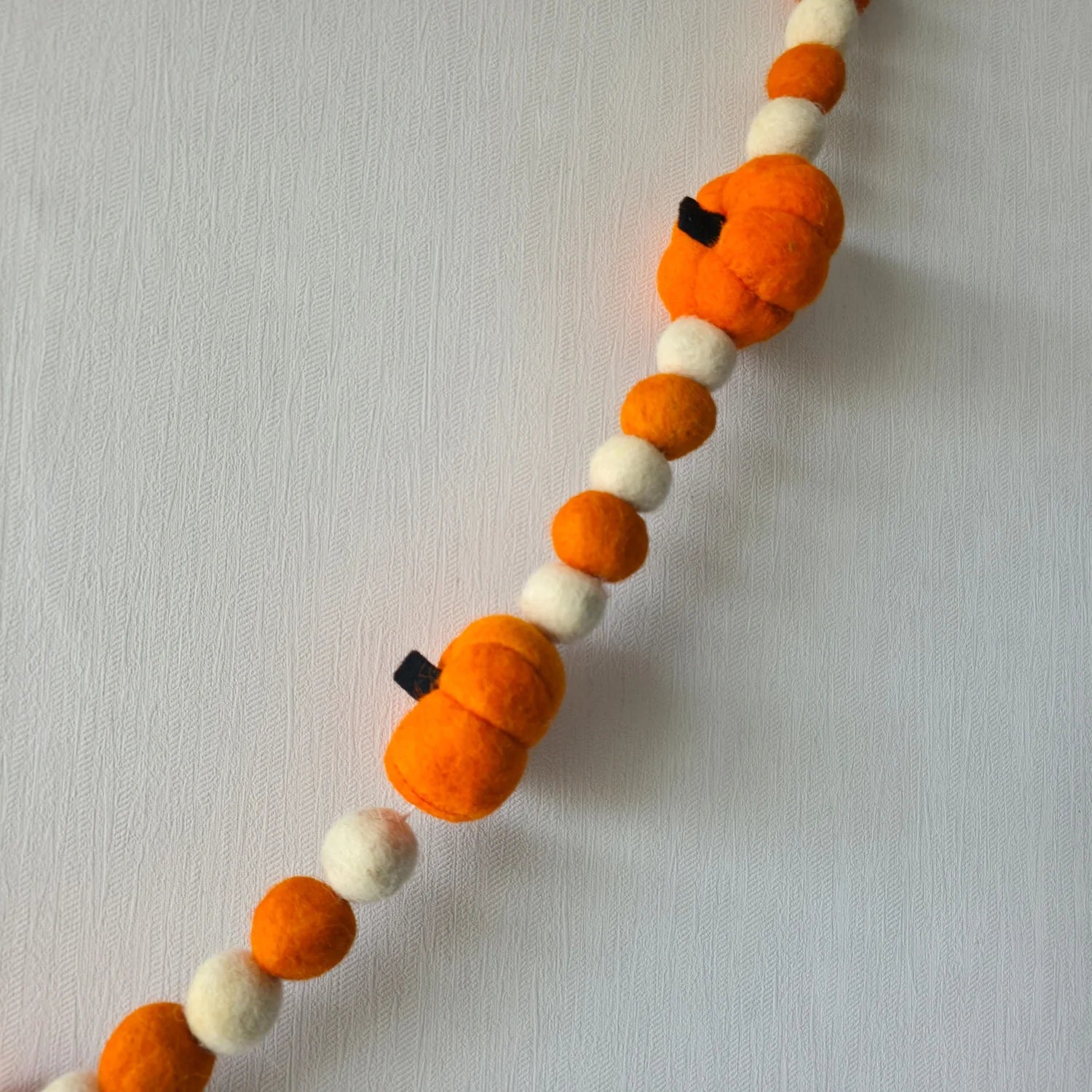 Halloween Bunting Pumpkin Pompom
