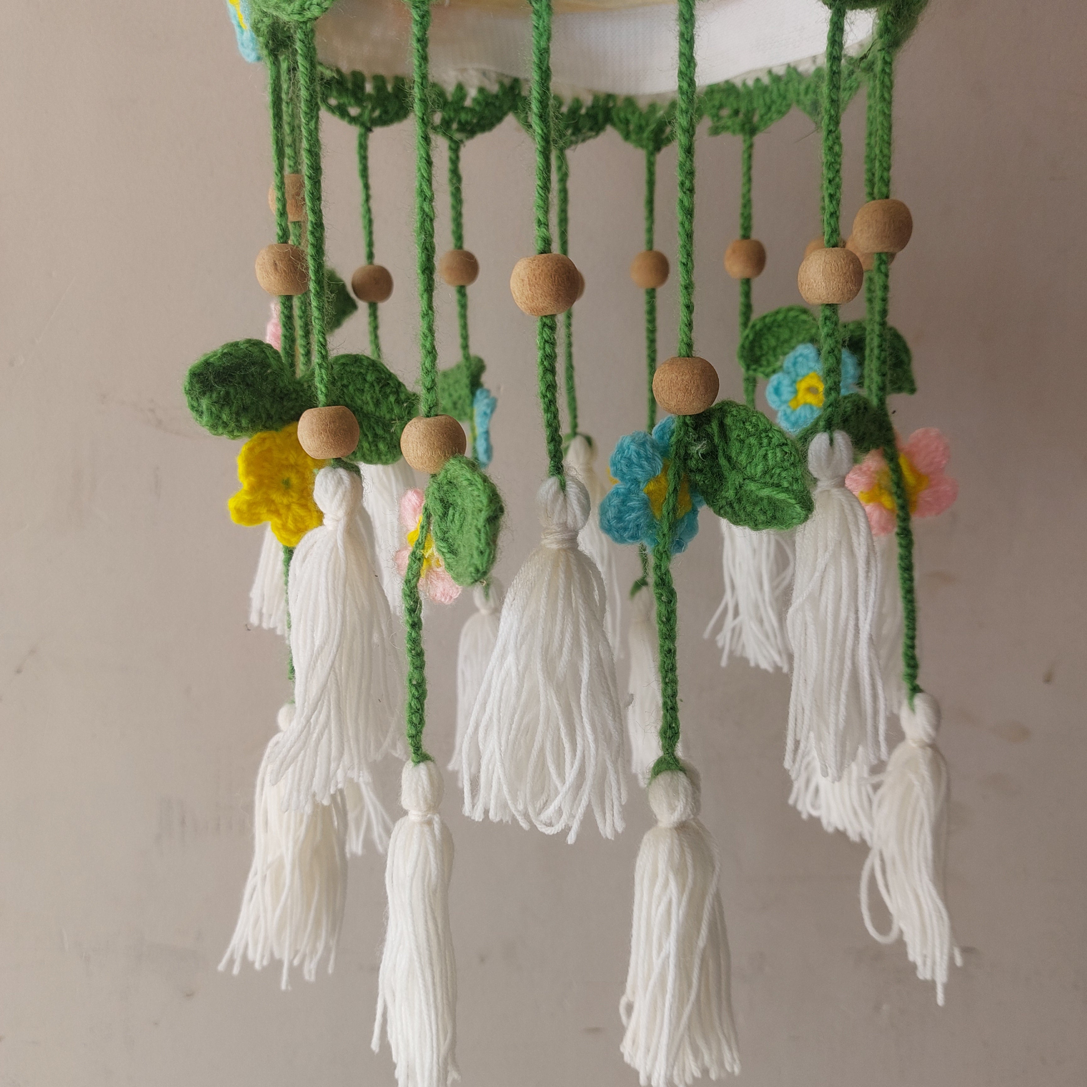 Sunflower & Floral Crochet Crib Mobile