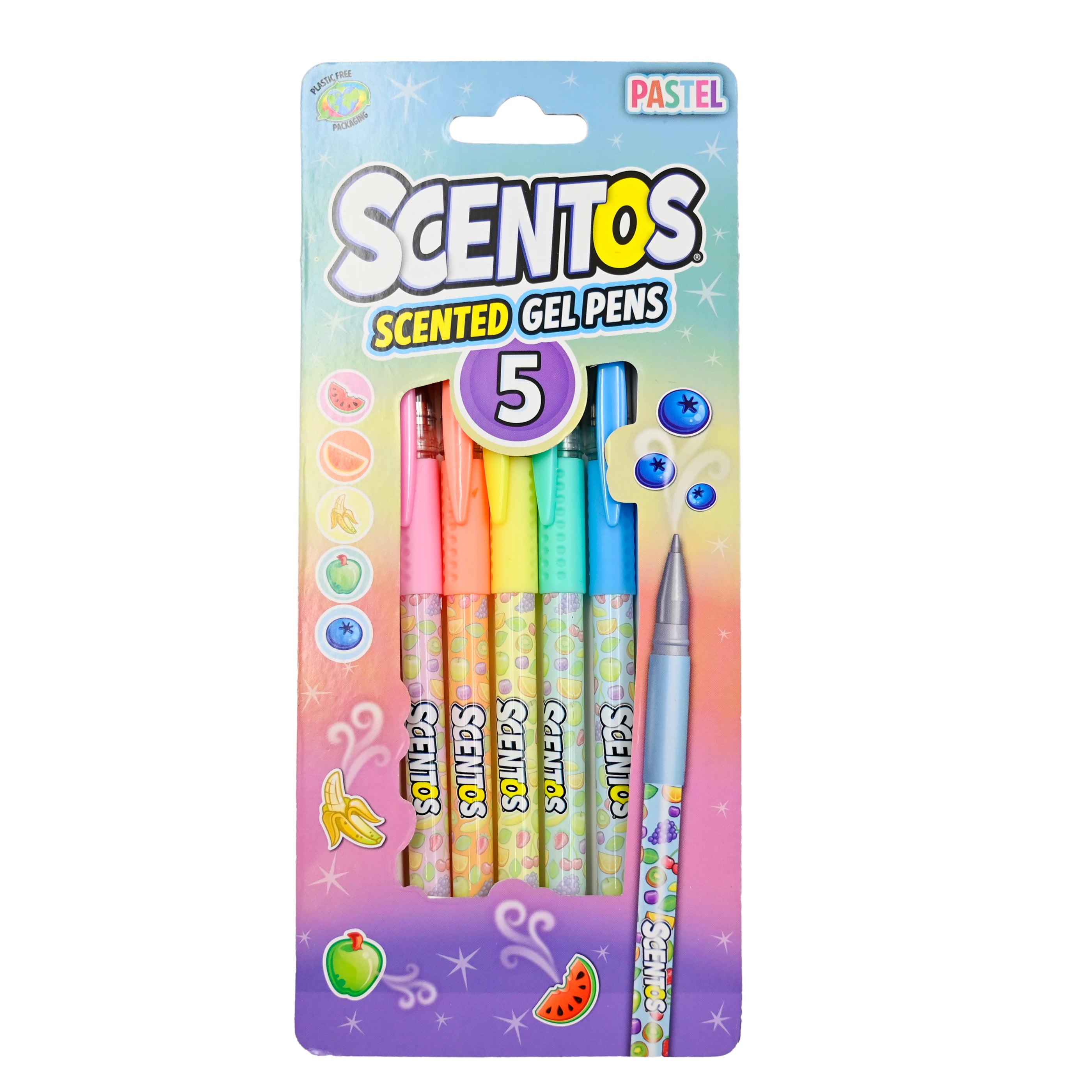 Scentos Pastel Gel Pens, Pack Of 5