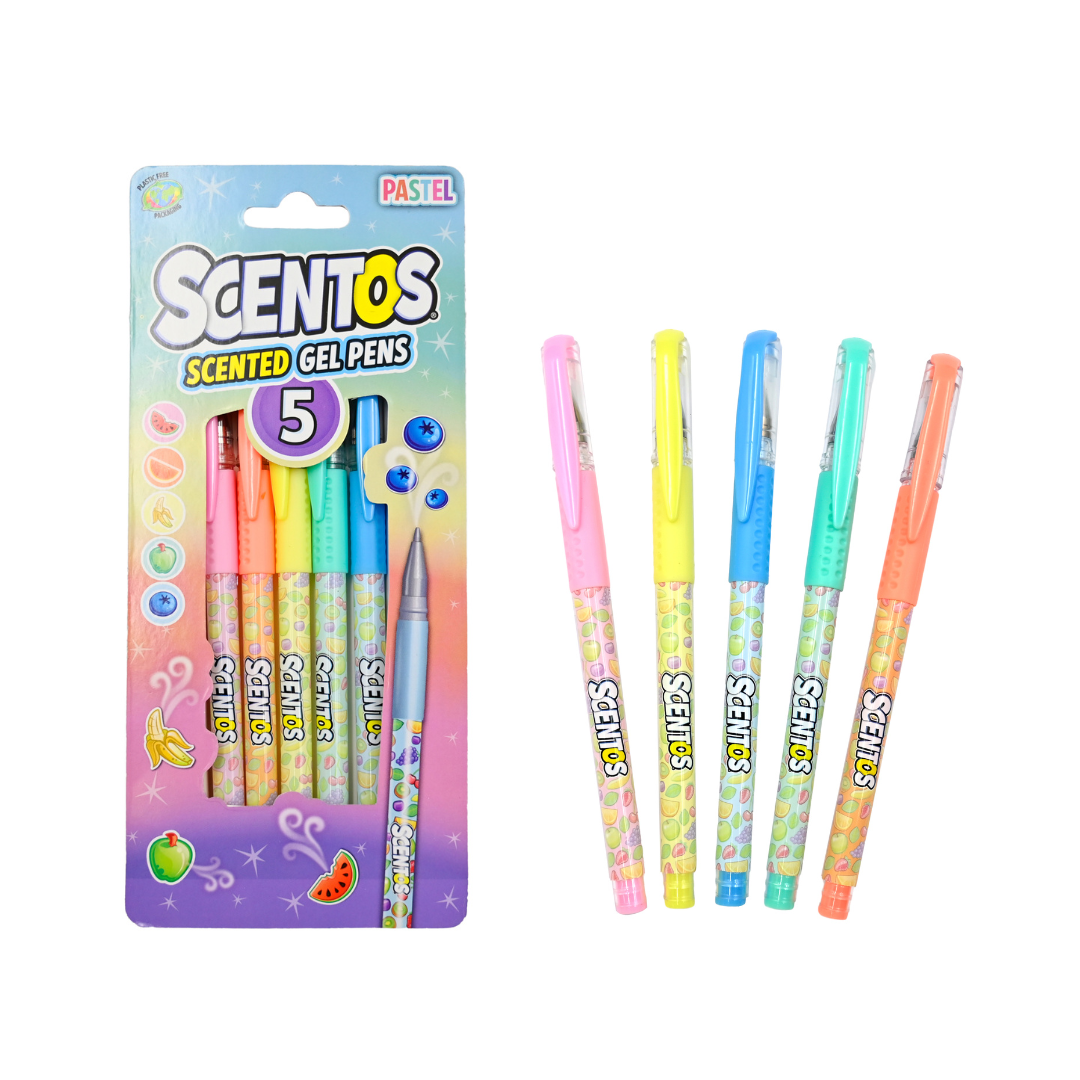 Scentos Pastel Gel Pens, Pack Of 5