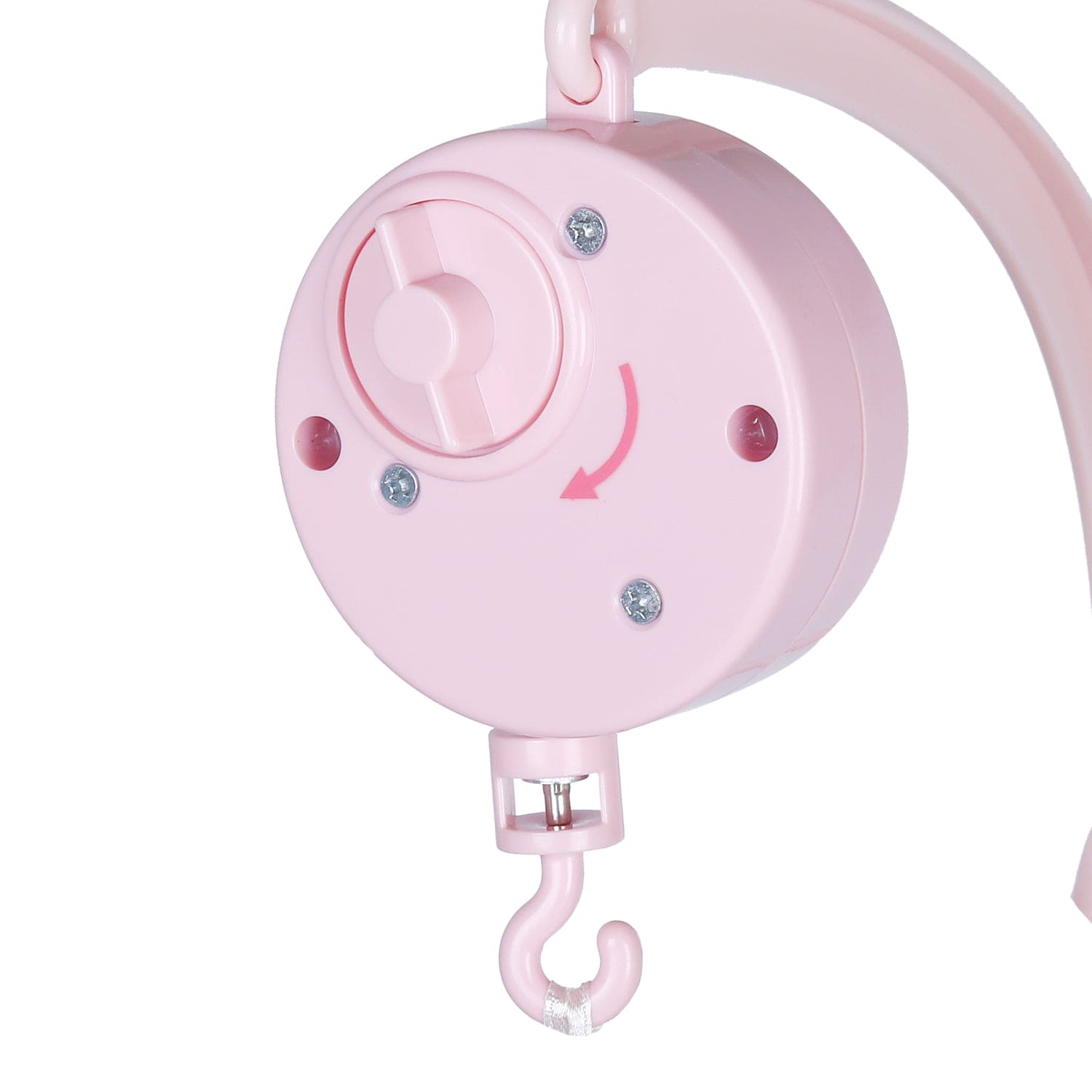 Rabbit Premium Musical Rotating Cot Mobile With Hanging Rattle Toys - Pink - Baby Moo