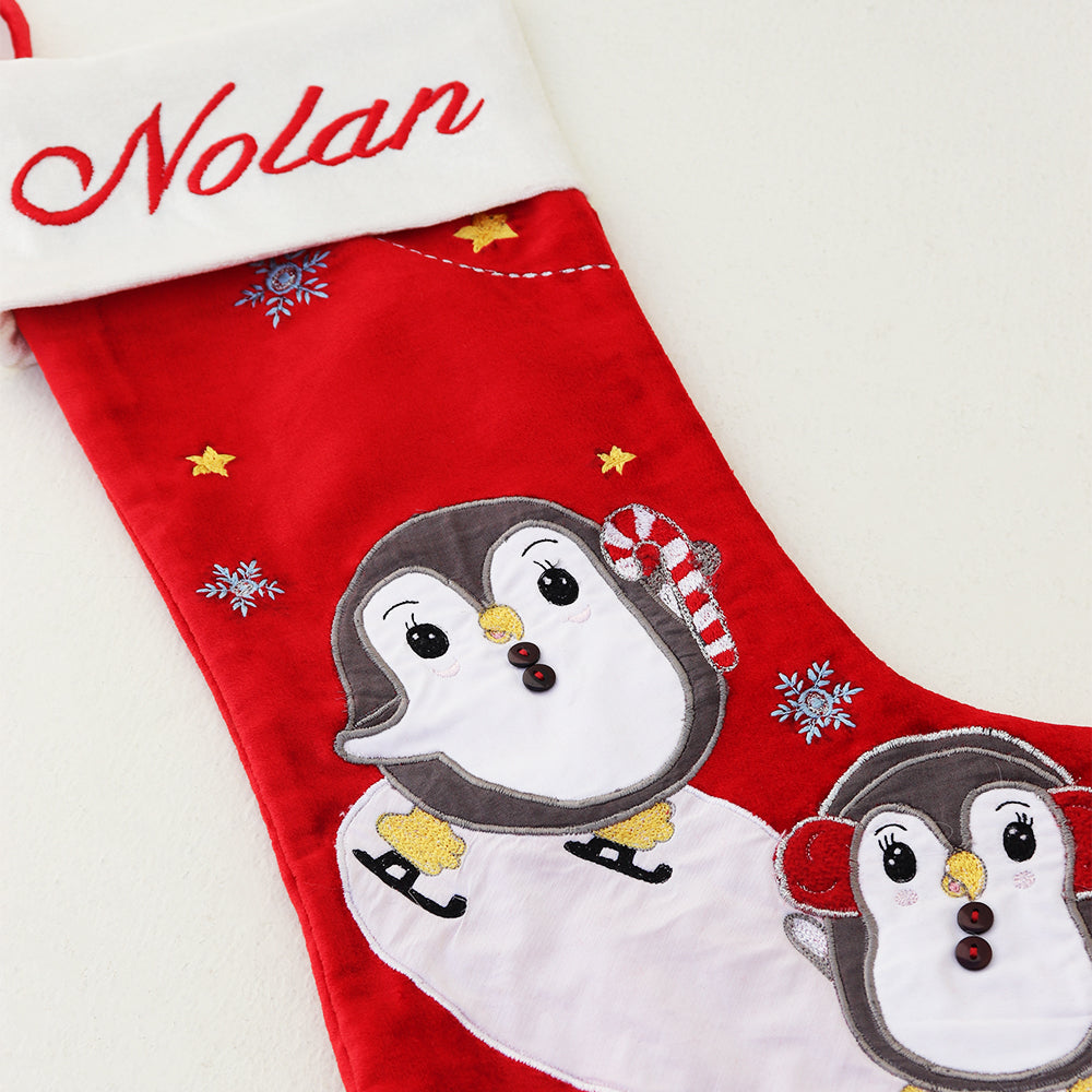 Penguins On Skates Stocking