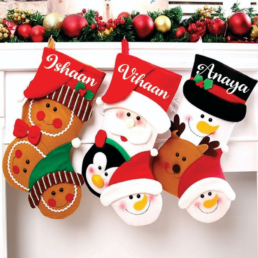 Happy Family Stockings- Gingerbread