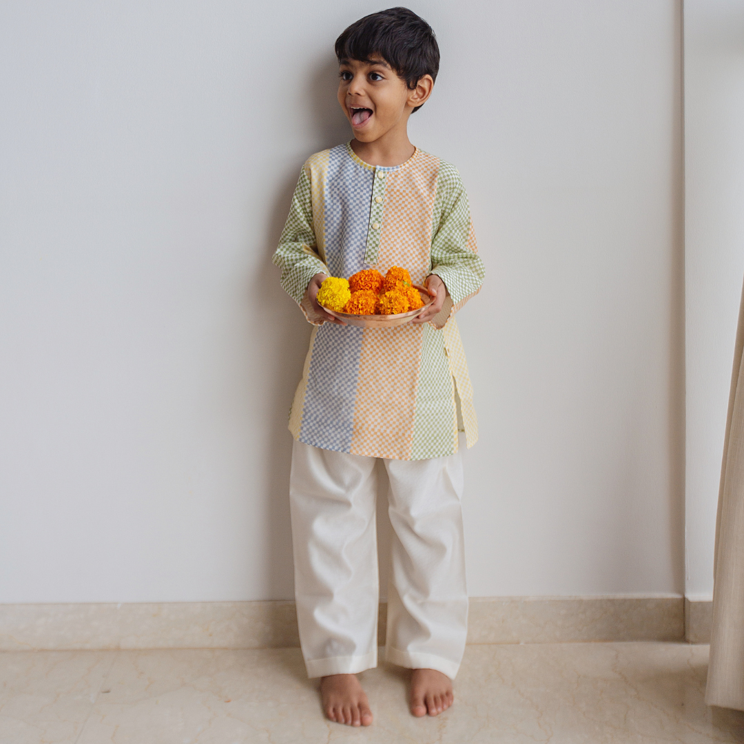Chanderi Kurta Pyjama Set
