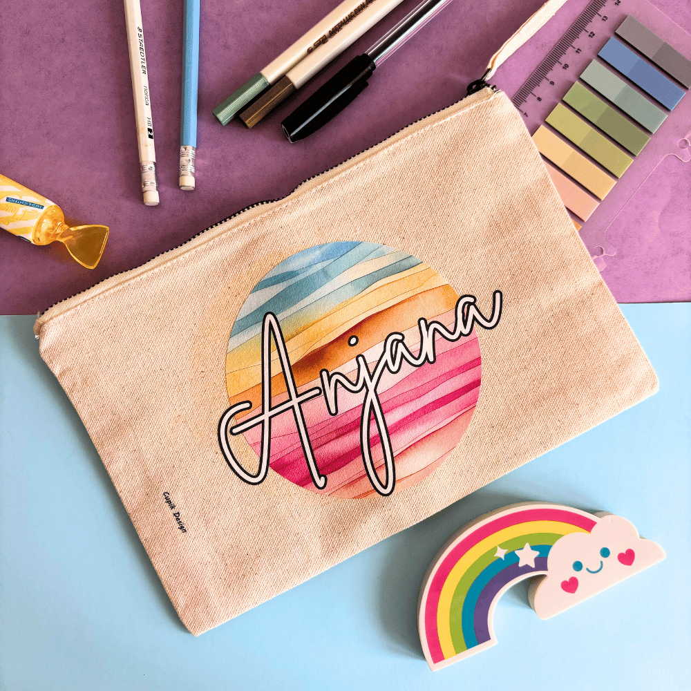 Colour Waves Pencil Case (Canvas)