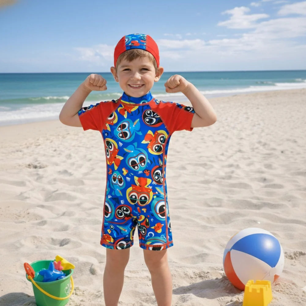 2pcs Swim Set with cap - Boys