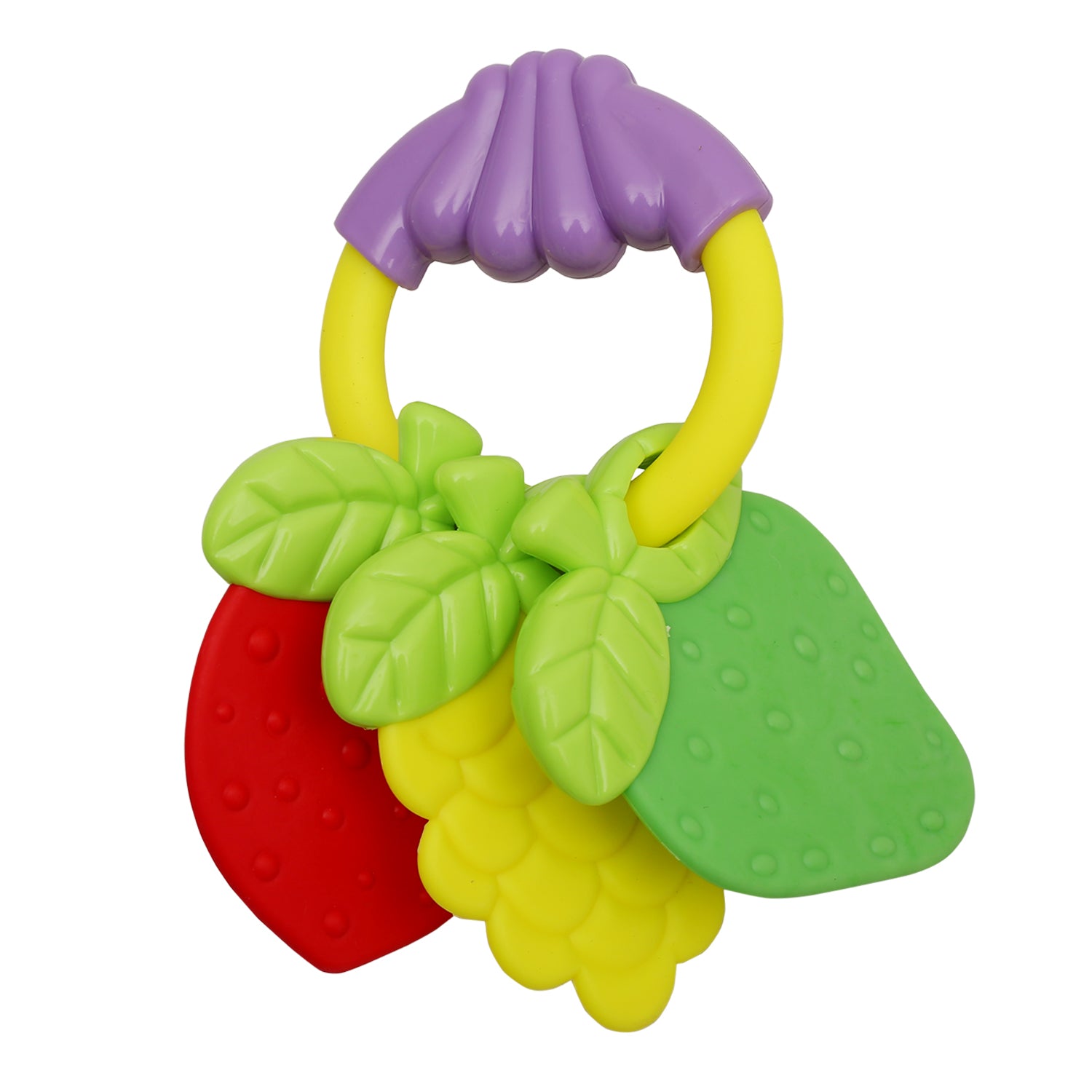 Baby Moo Animal And Fruit Multicolour Set of 3 Musical Rattle Teether