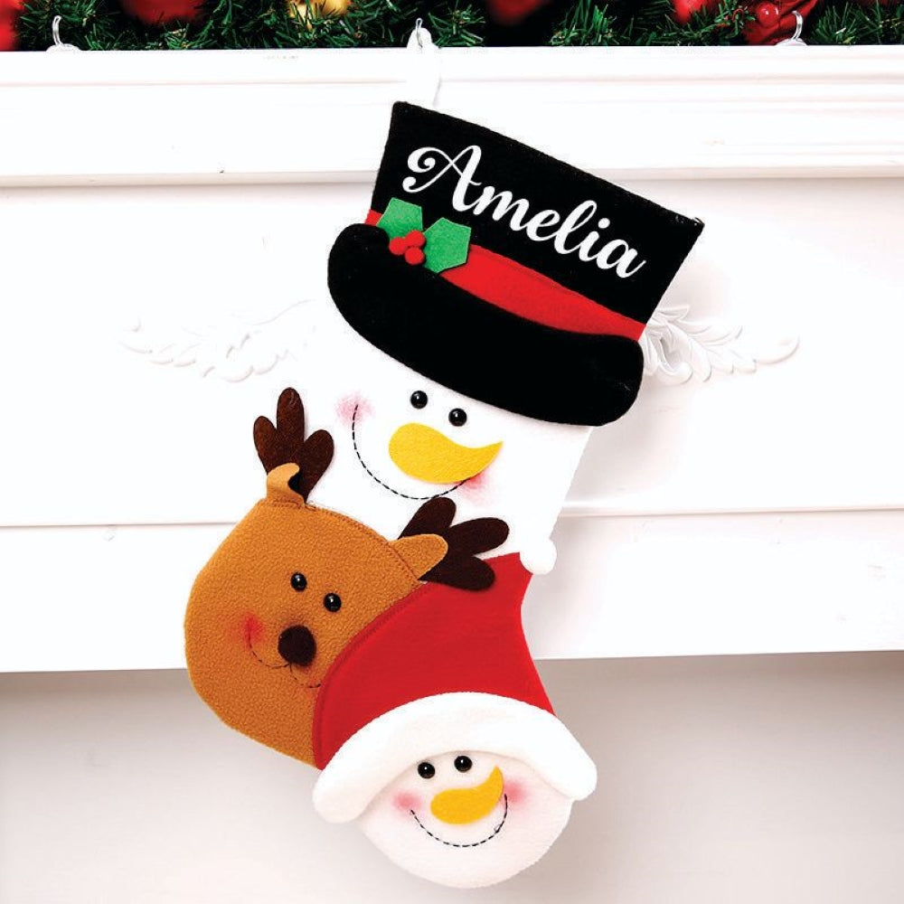 Happy Family Stockings - Set Of 3