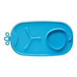B.box Roll & Go Mealtime Mat with Spoon -Ocean Breeze Blue