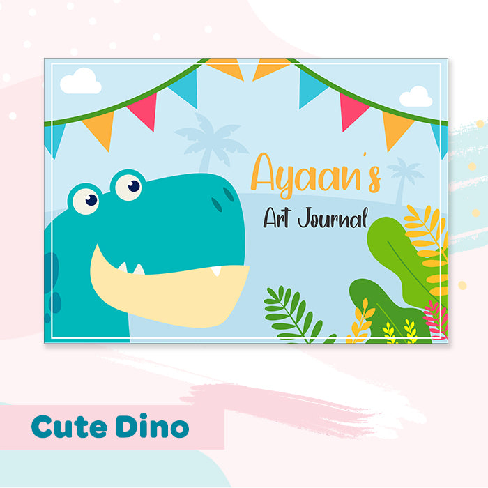 Cute Dino Personalised Art Book