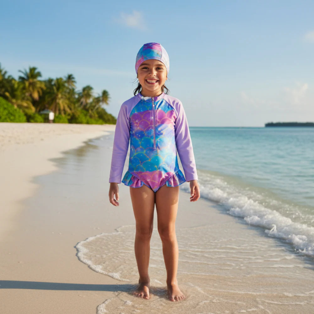2pcs Swim Set with cap - Girls