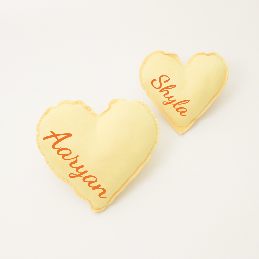 Hearts Decor Cushions & Diwali Bodysuit Gift Set