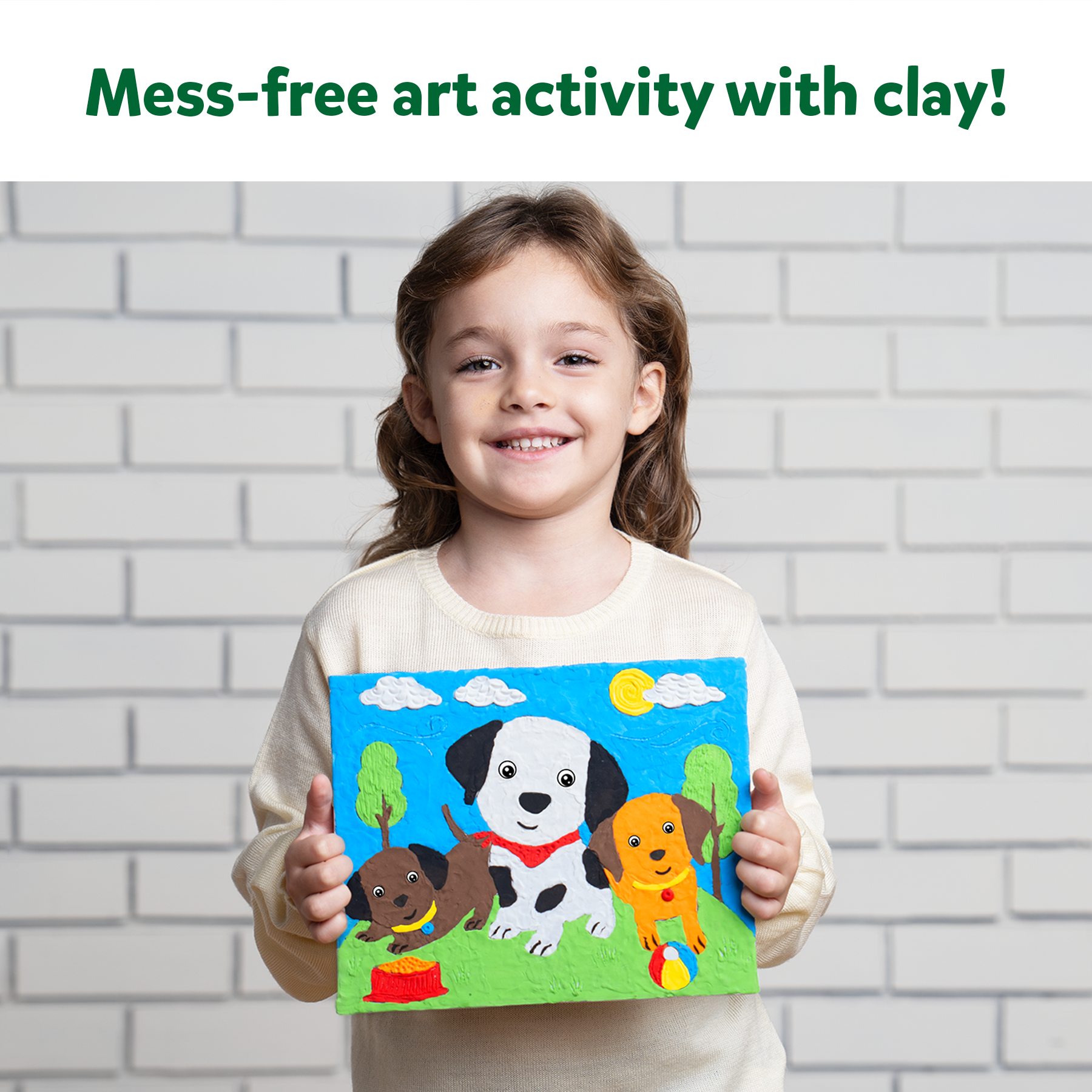 Skillmatics Art & Craft Kit - Colour with Clay, No Mess Art, Create a Clay Canvas Of Pups at The Park, Gifts for Ages 5 to 12