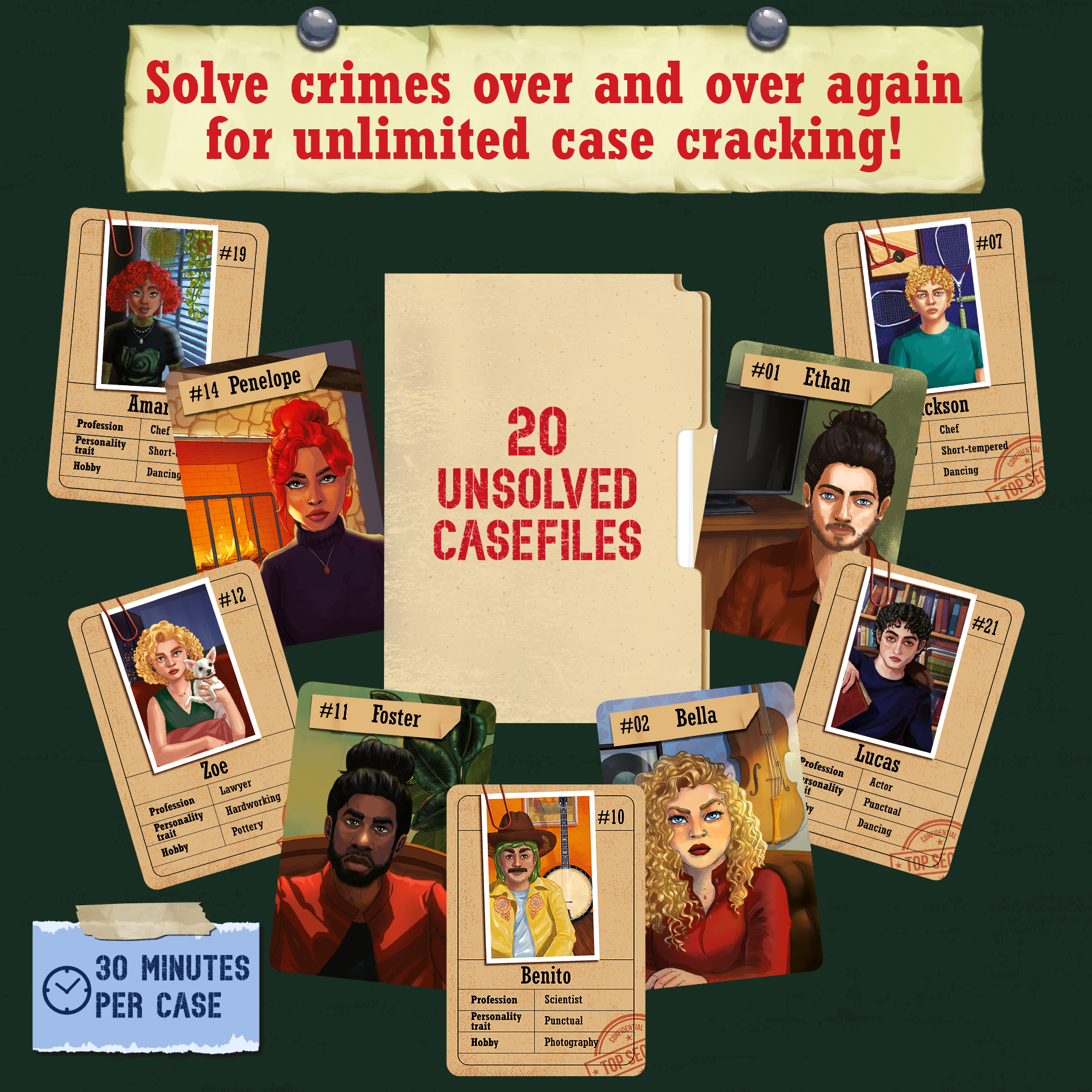 Skillmatics Card Game - Catch The Crook, Family Friendly Mystery Game, Strategy Game, Gifts for Kids, Boys, Girls Ages 10 and Up, 2-5 Players