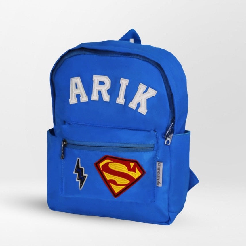 Personalised Kids Backpack, School Bag - Electric Blue