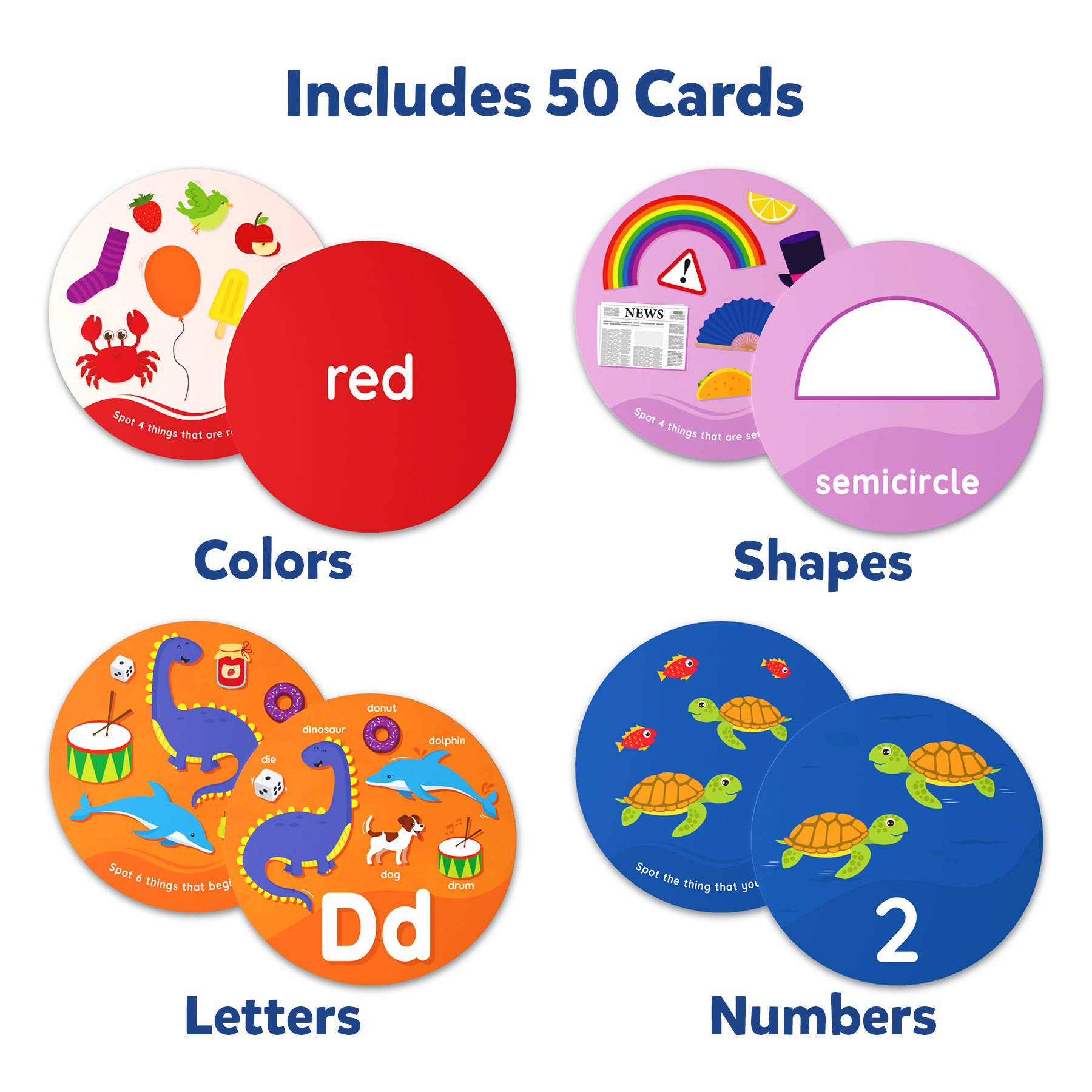 Skillmatics Flash Cards for Toddlers - Spot & Learn Letters, Numbers, Shapes & Colors, Preschool Learning, Travel Toys, Gifts For Kids Ages 2, 3, 4, 5