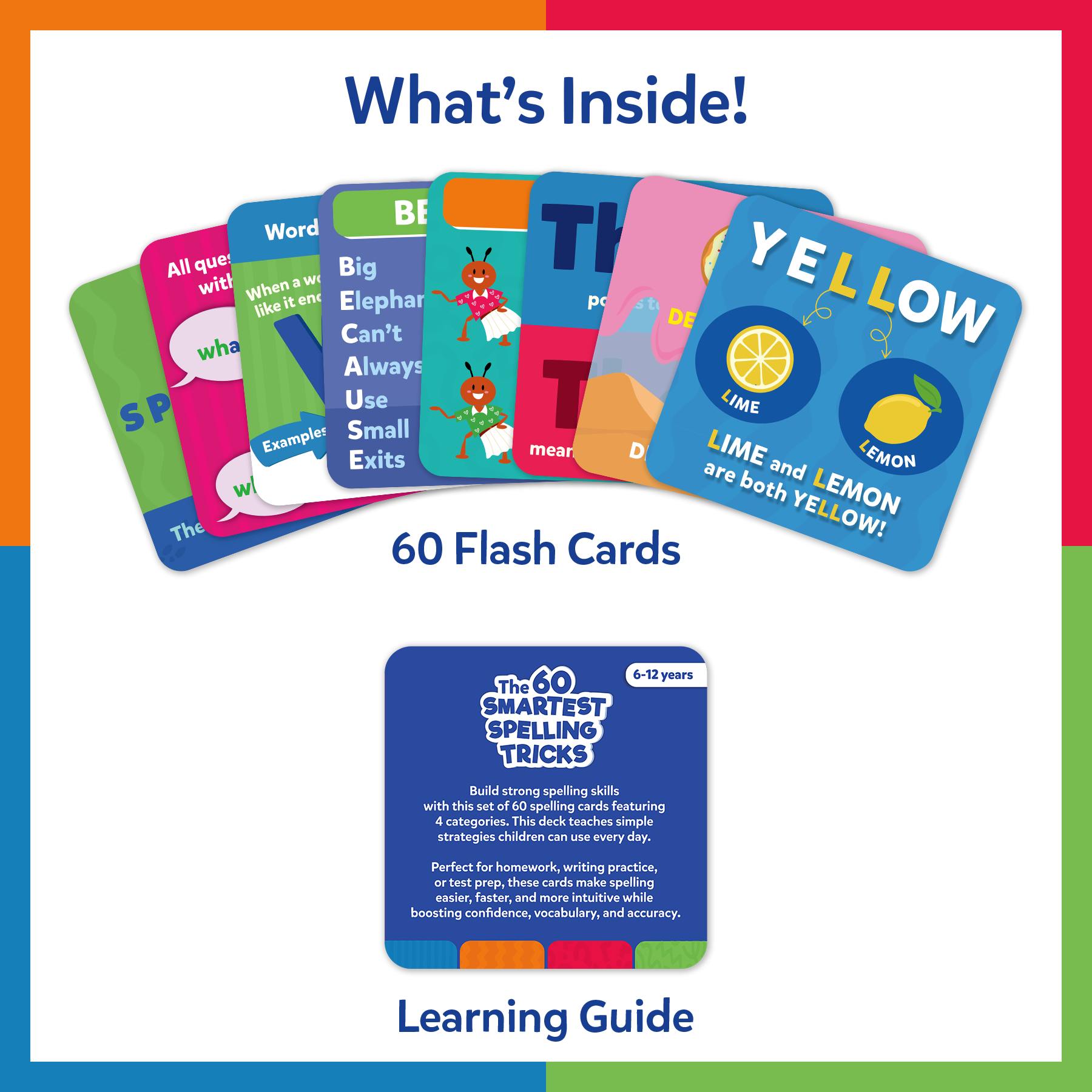 Spelling Tricks Flash Cards for Kids - Skillmatics