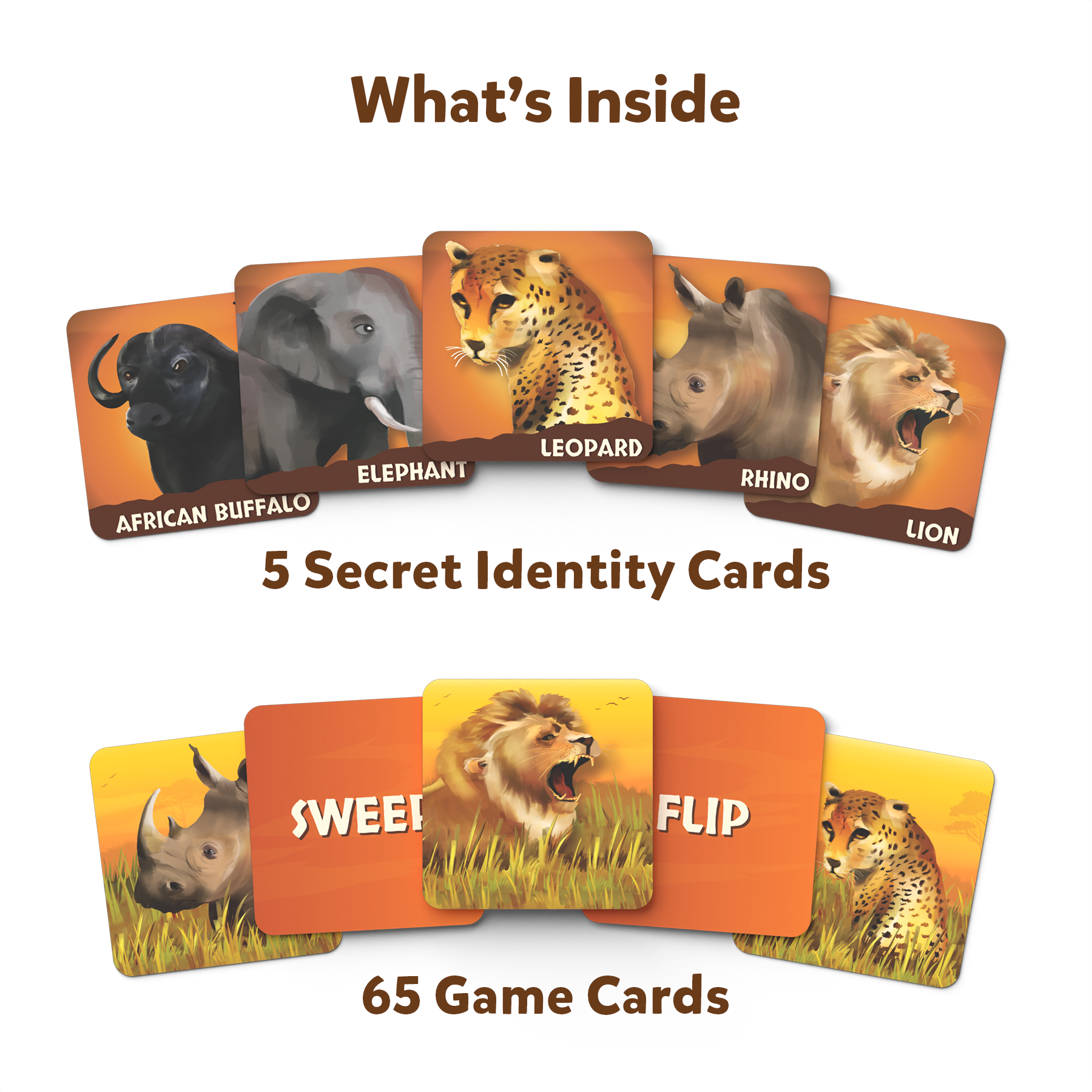 Skillmatics Card Game - The Big 5, Animal Themed Game of Secret Identities & Strategic Card-Flipping, Family Friendly Game, Ages 6 and Up