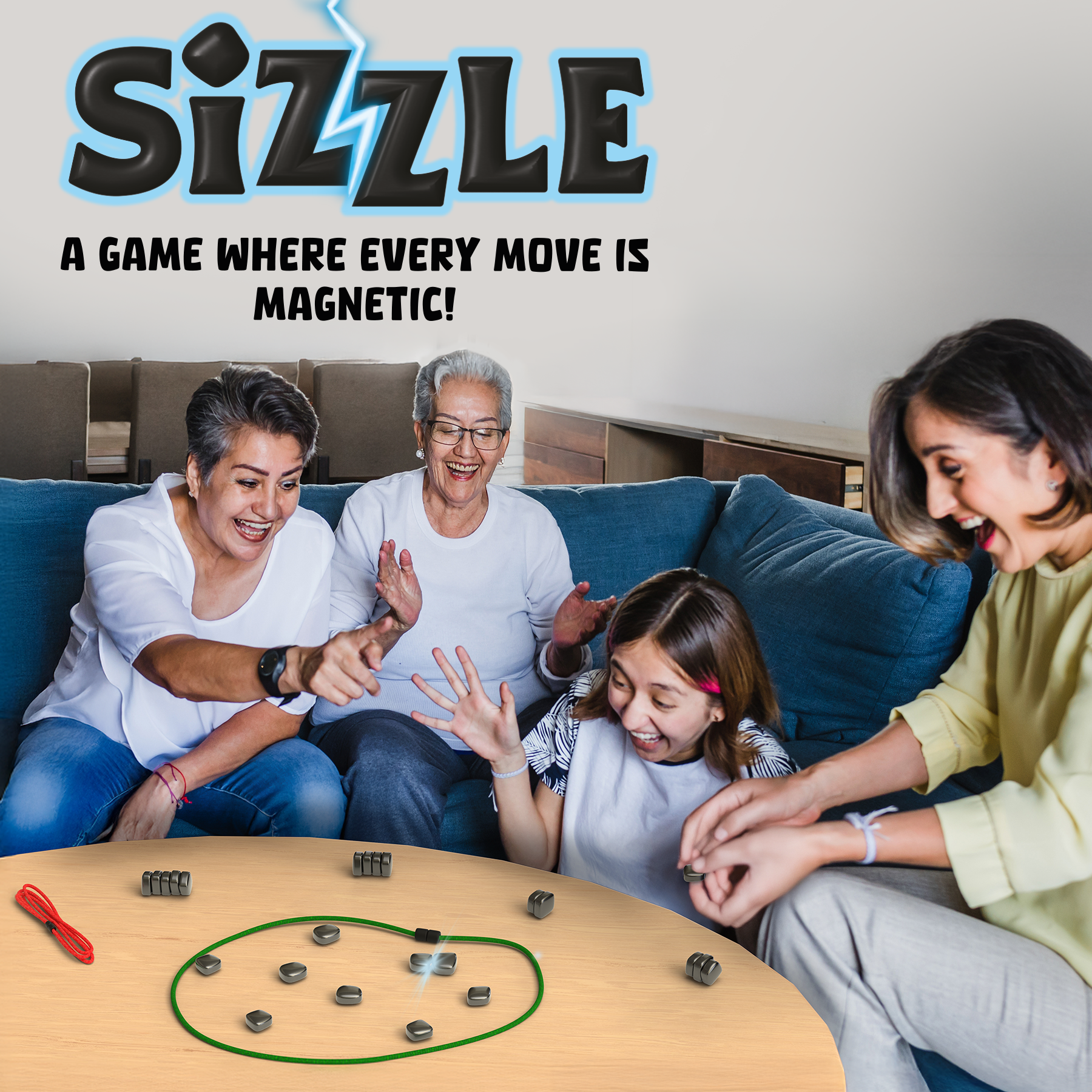 Skillmatics Sizzle - Classic Magnetic Attraction Game, Strategy & Travel Activity, Fun for Family Game Nights, Gifts for Boys, Girls, Teens & Adults, Ages 15 & Up, 2-4 Players