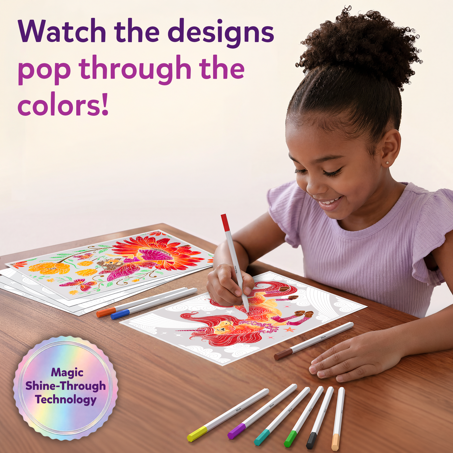 Paint-Over Art – Mess-Free Shine-Through Painting Kit