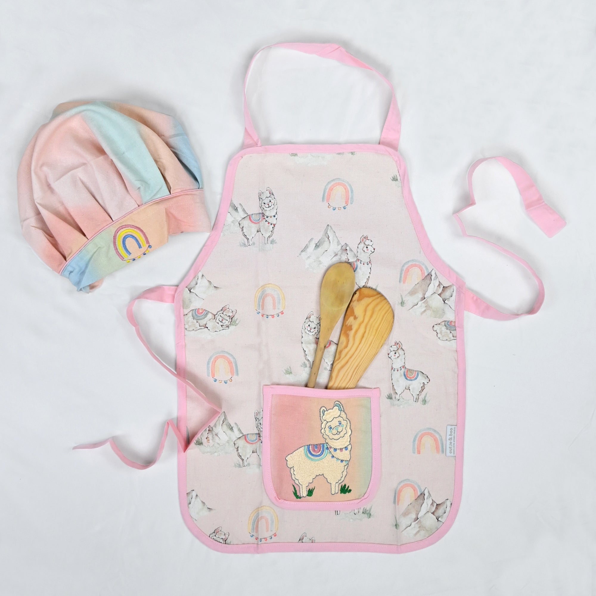 Ooh la Llama - Apron Set (Apron + Cap + Glove)