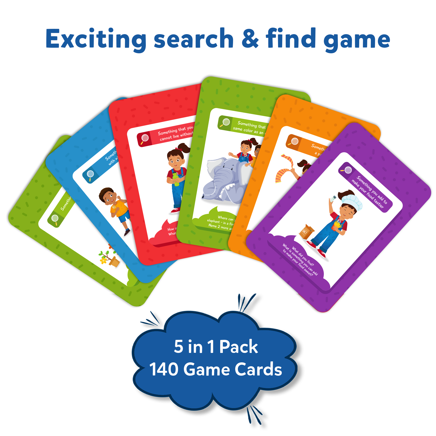 Skillmatics Card Game - Found It 5 in 1 Mega Pack, Scavenger Hunt For Kids, Fun Family Game, Gifts For Ages 4 to 7