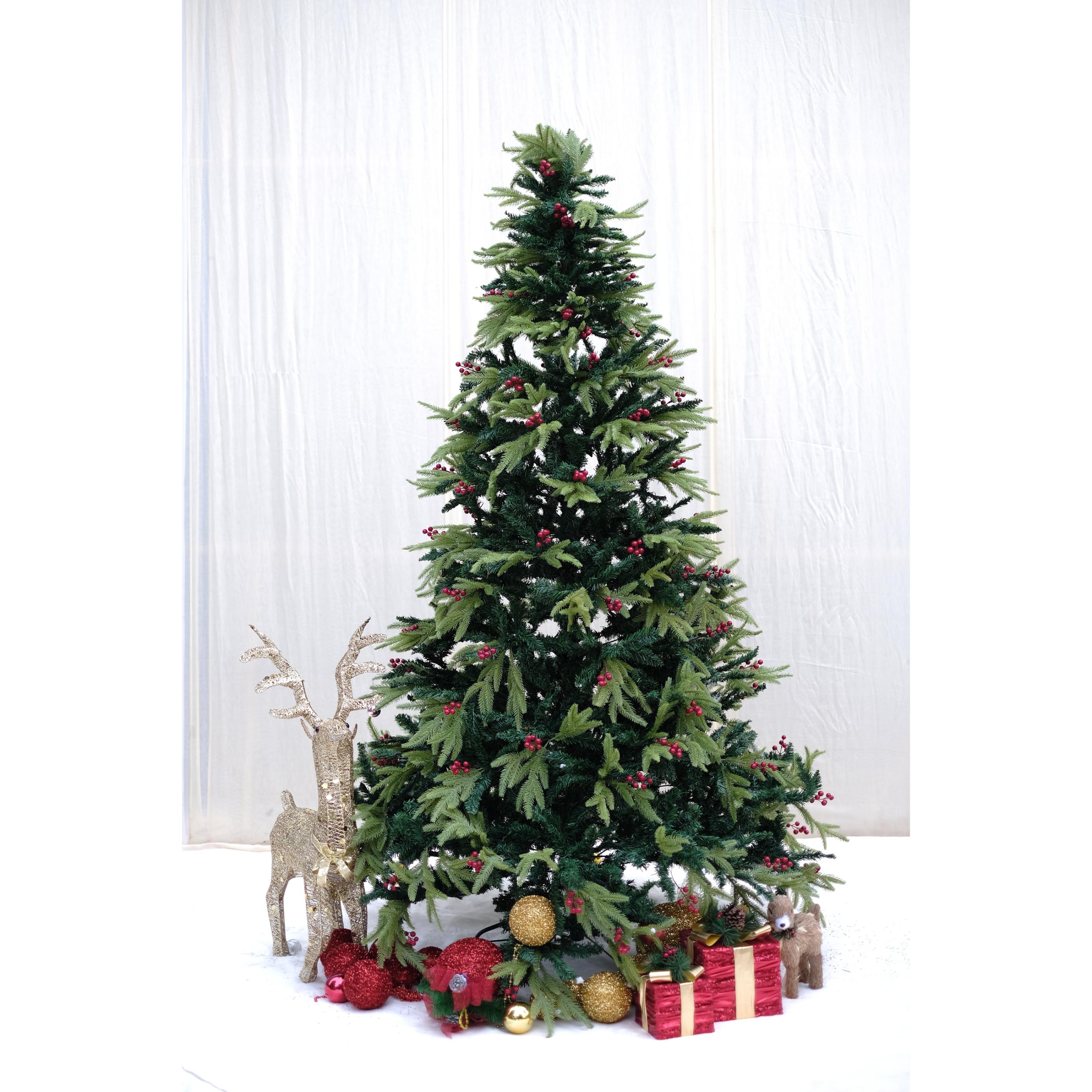 SWEN 8 feet RAZ Christmas Tree With Cherries And Dual Color Leaves