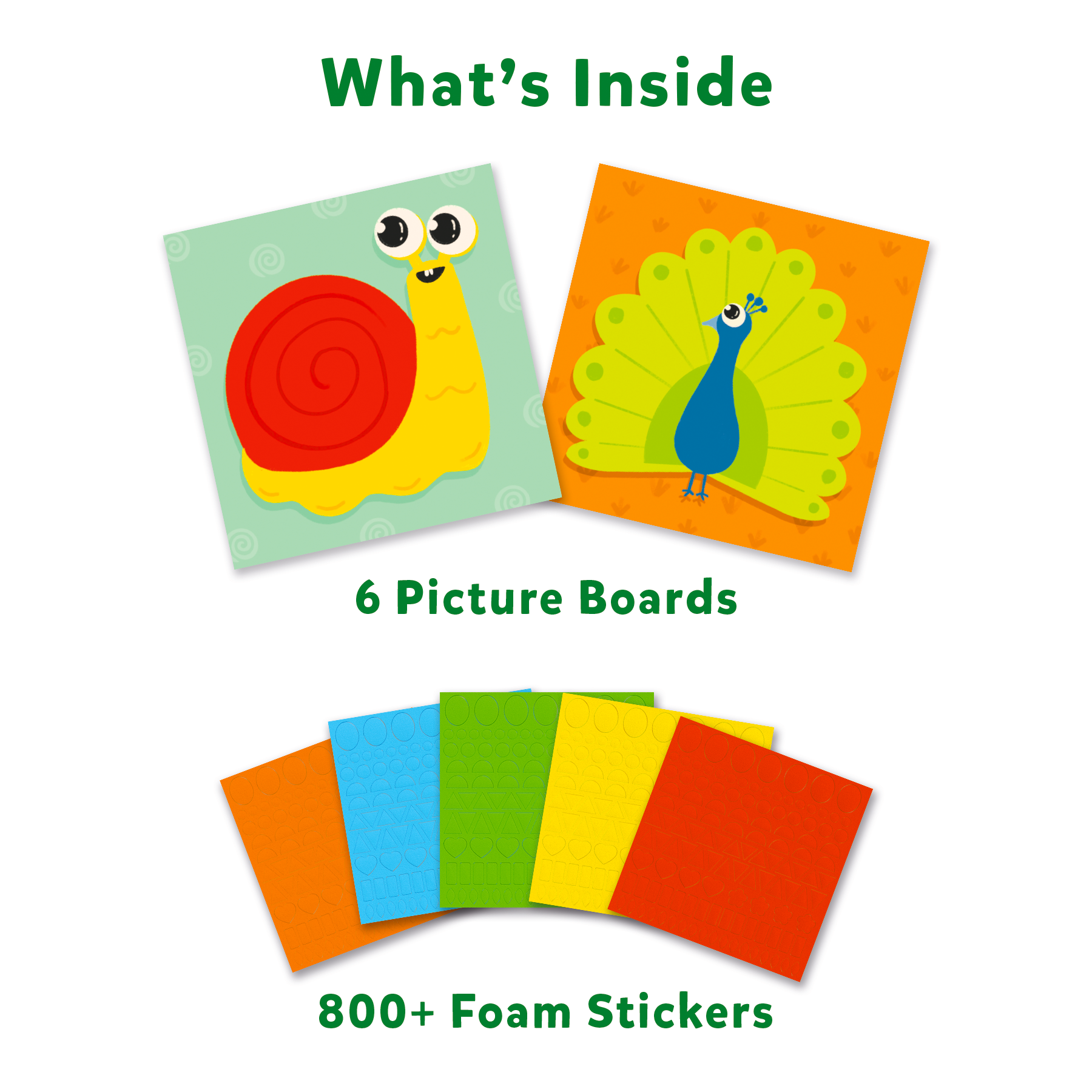 Skillmatics Art Activity - Fun With Foam, No Mess Sticker Art, 6 Creative Animal Themed Pictures, Gifts For Ages 3 To 7