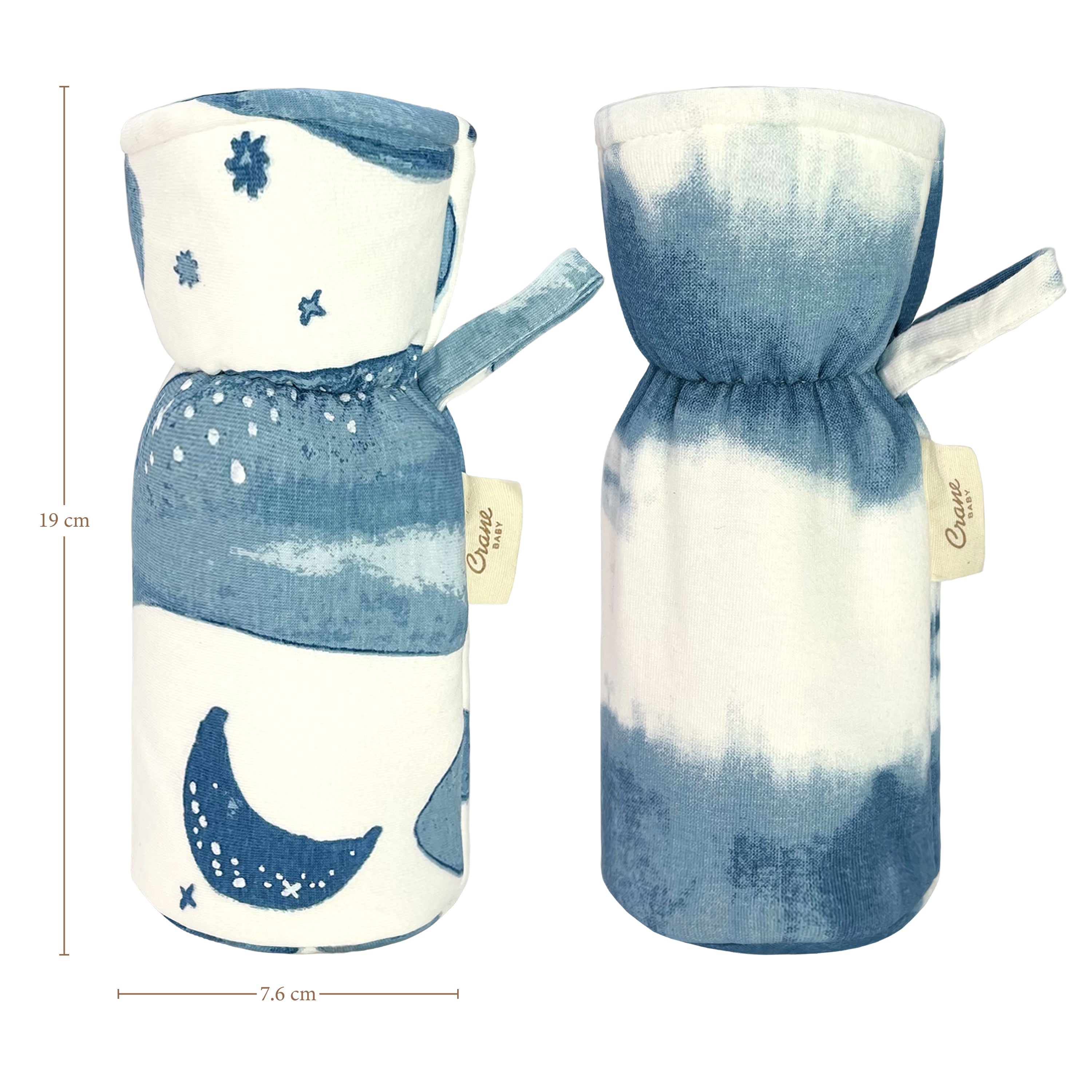 Crane Baby Bottle Cover/Warmer Caspian Collection, Pack of 2 - Blue