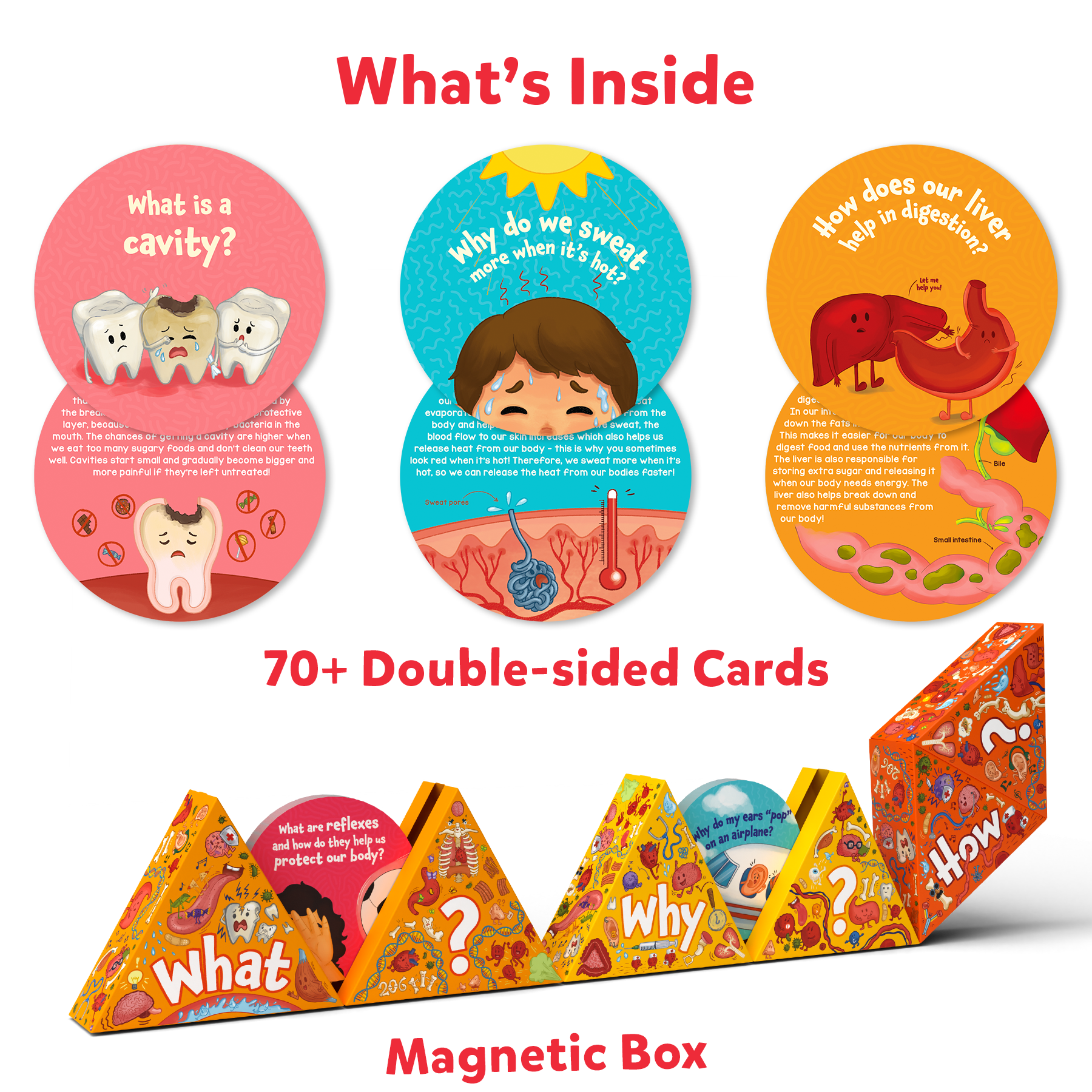 Skillmatics Science Snippets Kit - The Human Body, STEM Learning Resource & Educational Toys for Boys & Girls, 70+ Double-Sided Interactive Cards, Gifts for Ages 7, 8, 9 & Up